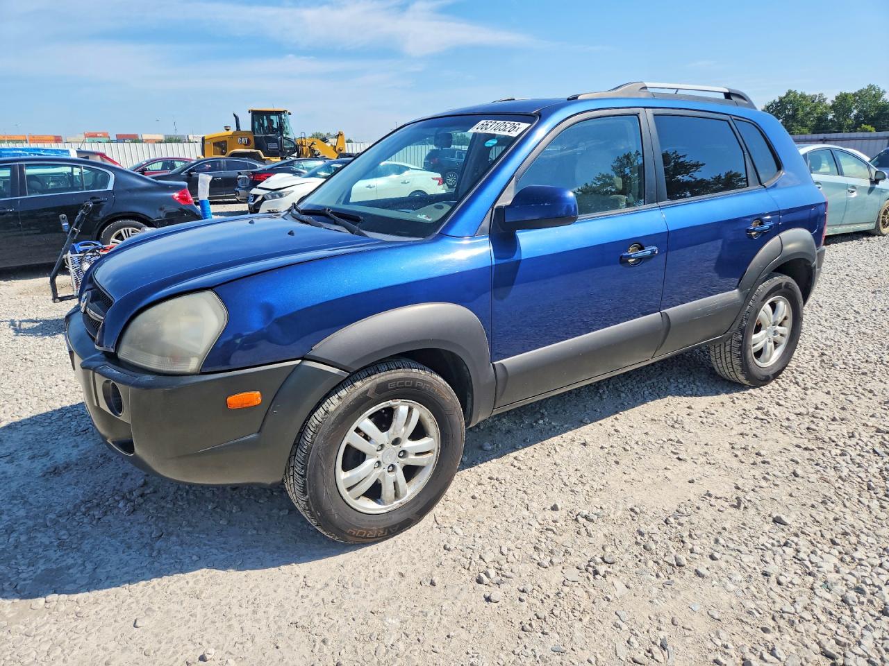 2007 Hyundai Tucson Se Синий vin: KM8JN72D67U503822