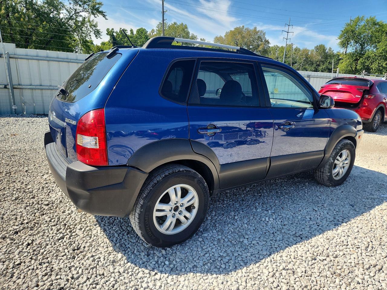 2007 Hyundai Tucson Se Синий vin: KM8JN72D67U503822