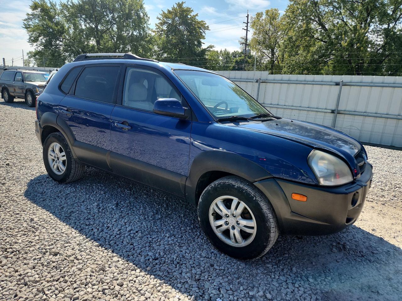 2007 Hyundai Tucson Se Синий vin: KM8JN72D67U503822