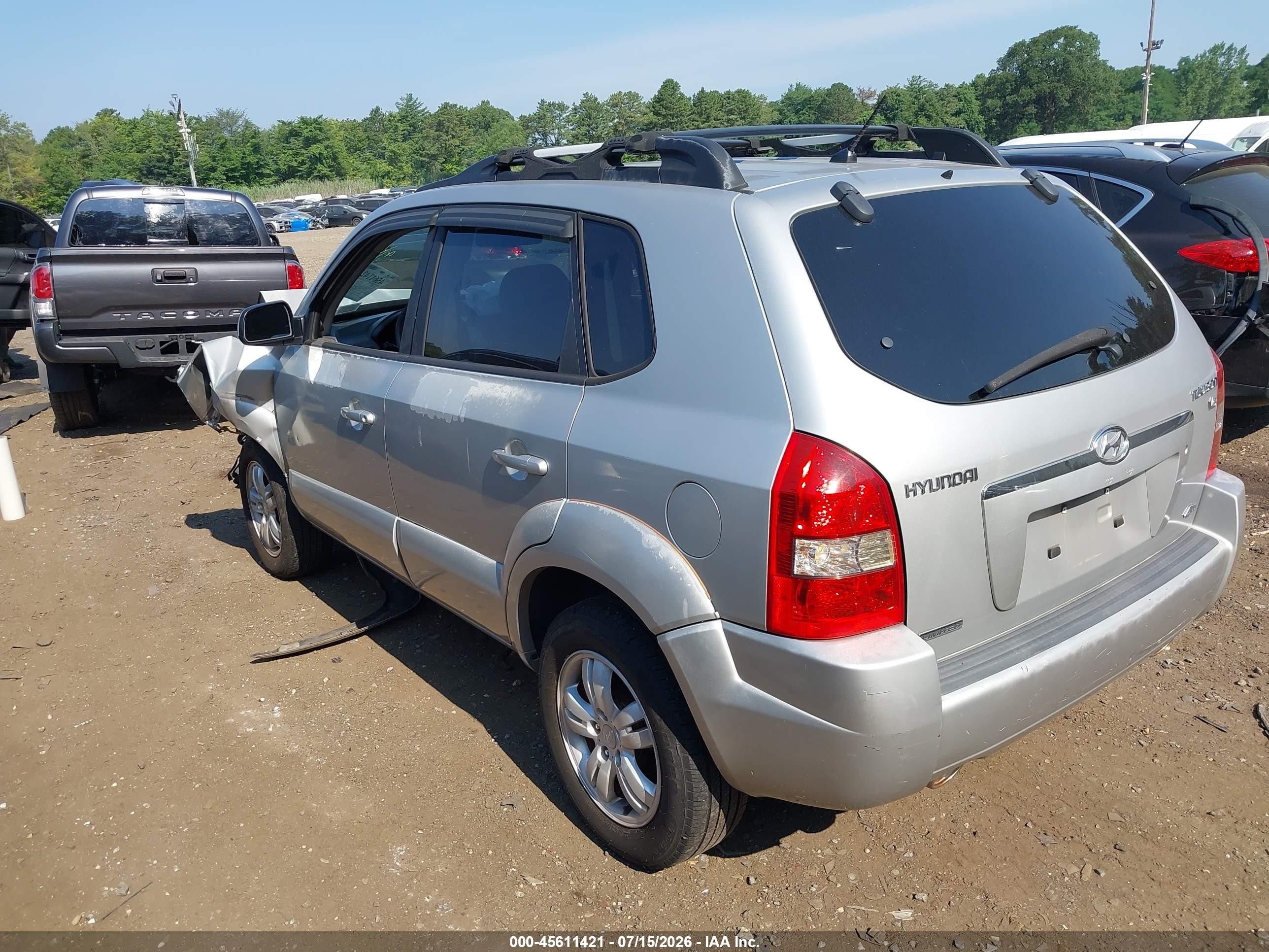2007 Hyundai Tucson Limited/se Silver vin: KM8JN72D67U667345