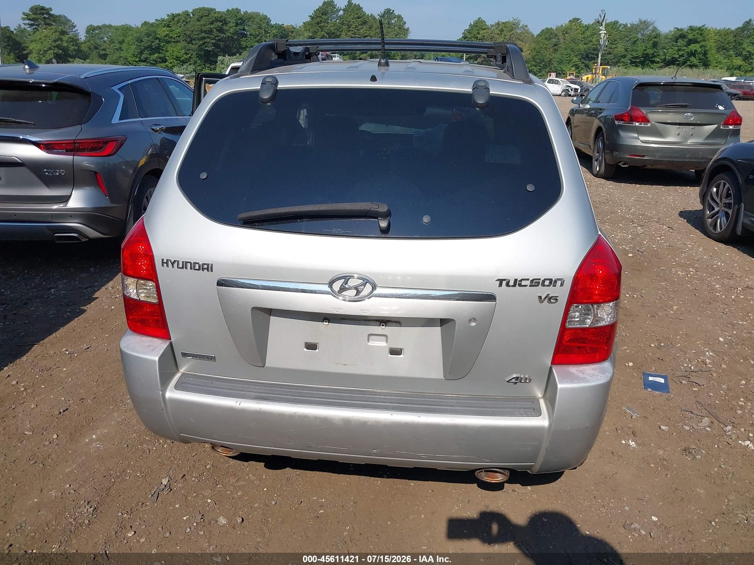 2007 Hyundai Tucson Limited/se Silver vin: KM8JN72D67U667345