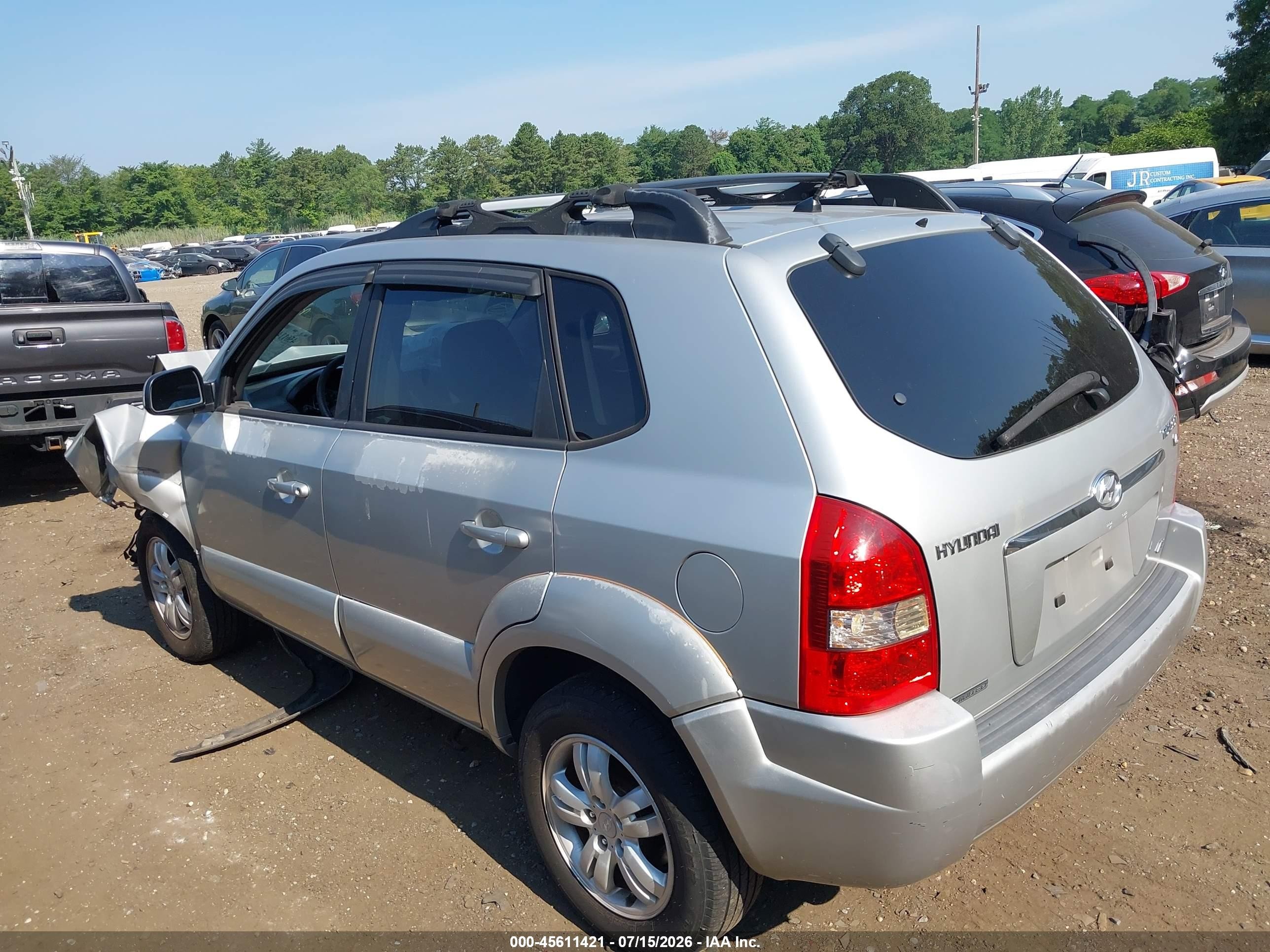 2007 Hyundai Tucson Limited/se Silver vin: KM8JN72D67U667345