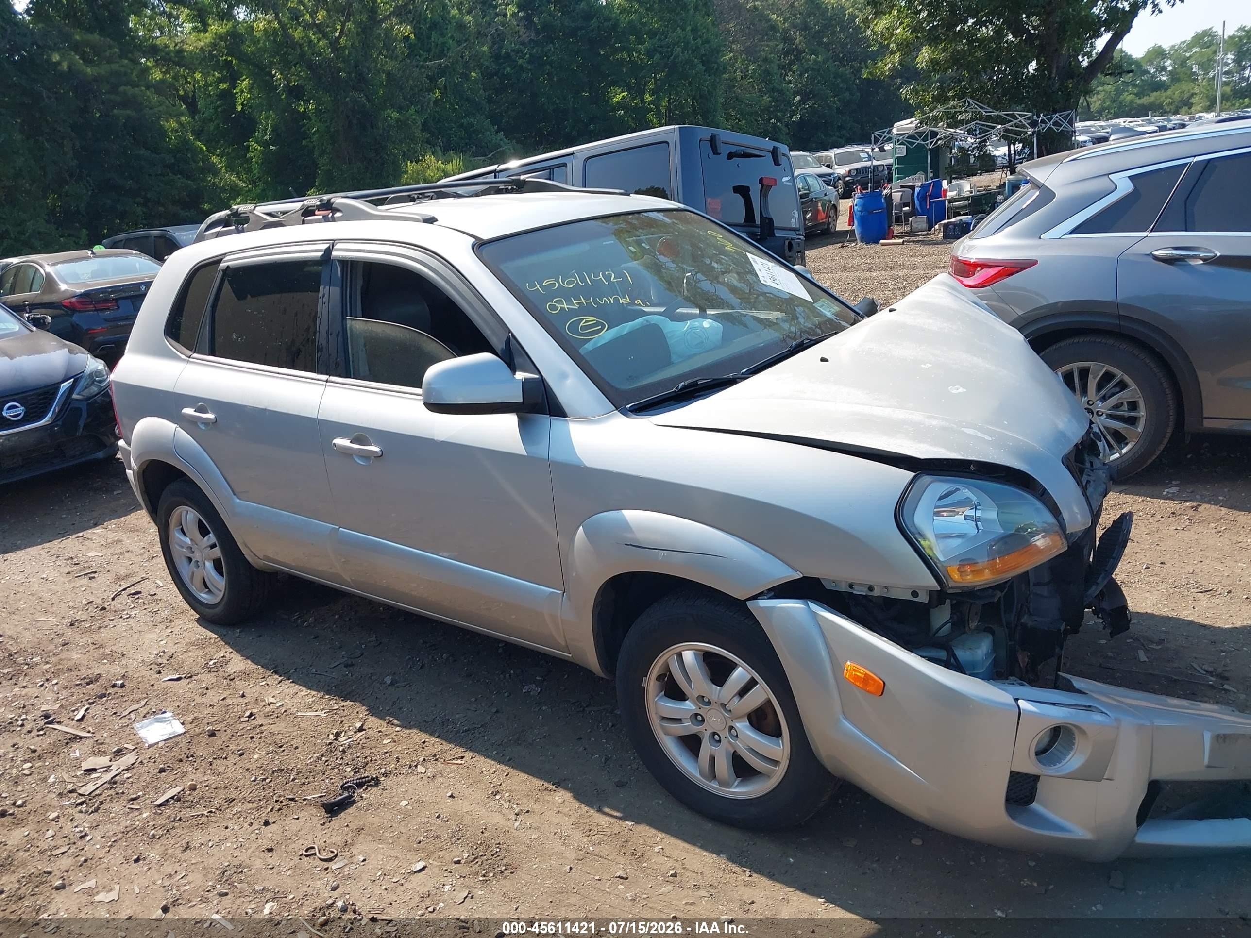 2007 Hyundai Tucson Limited/se Silver vin: KM8JN72D67U667345