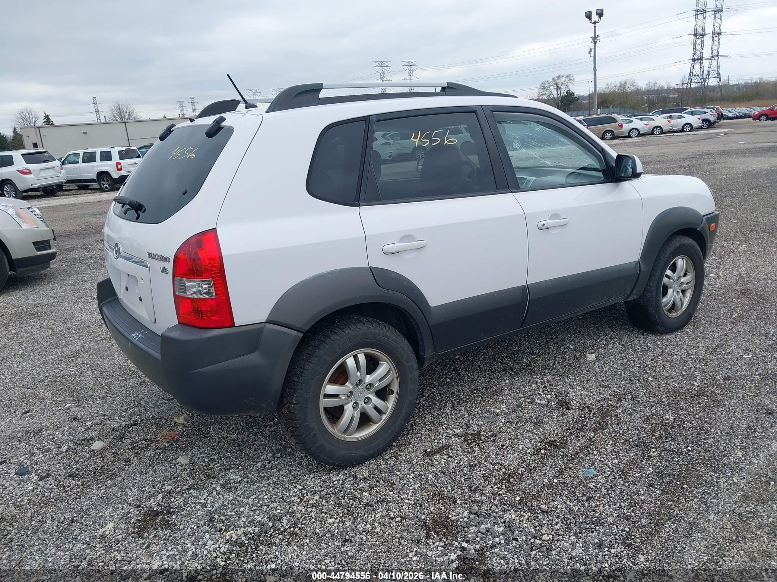2008 Hyundai Tucson Limited V6/se White vin: KM8JN72D68U855851