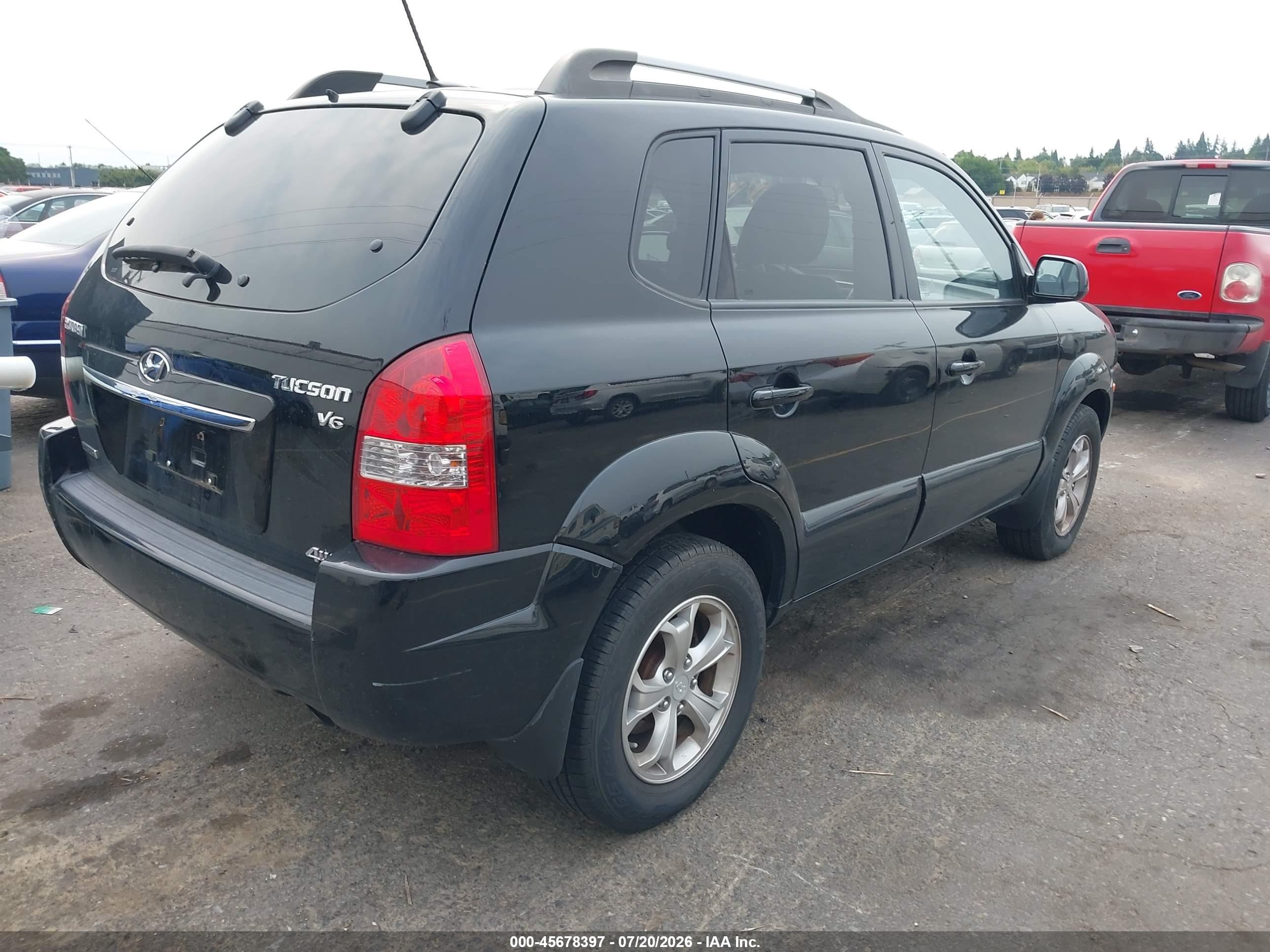 2009 Hyundai Tucson Limited V6 Black vin: KM8JN72D69U945082