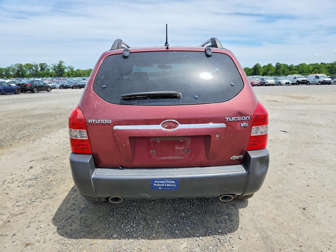 2005 Hyundai Tucson Gls Burgundy vin: KM8JN72D75U128746