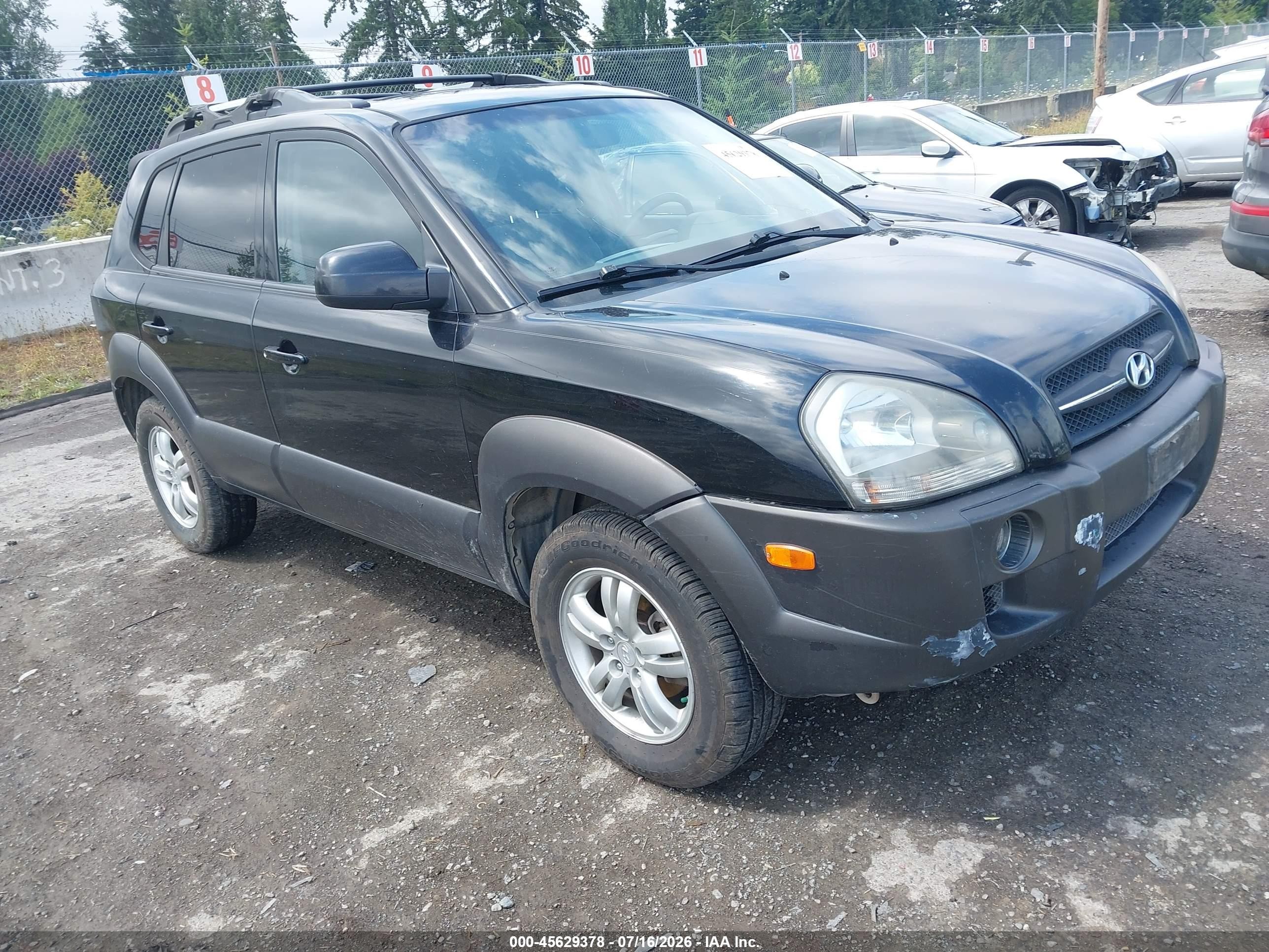 2006 Hyundai Tucson Gls/limited Черный vin: KM8JN72D76U334229