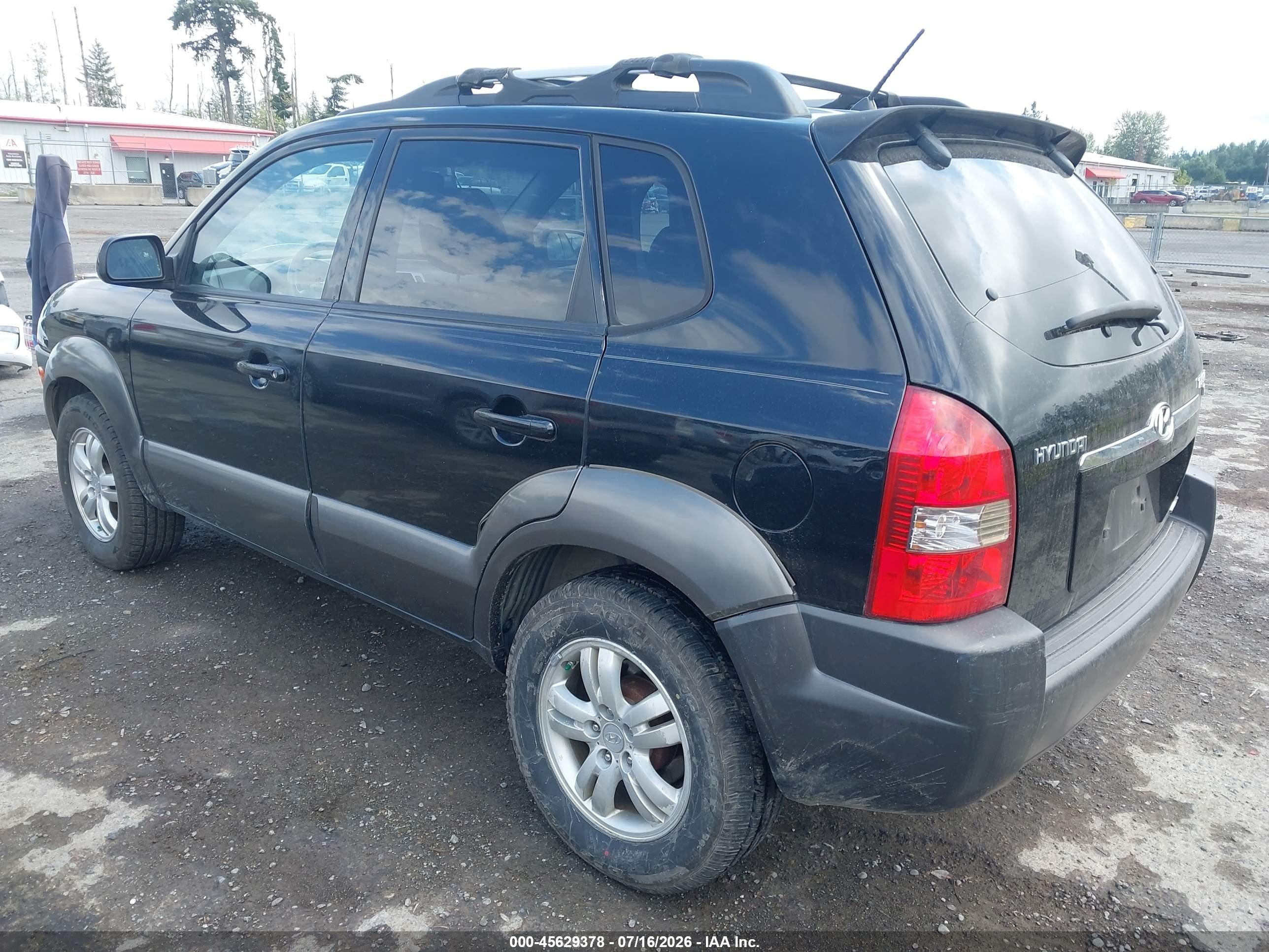 2006 Hyundai Tucson Gls/limited Черный vin: KM8JN72D76U334229