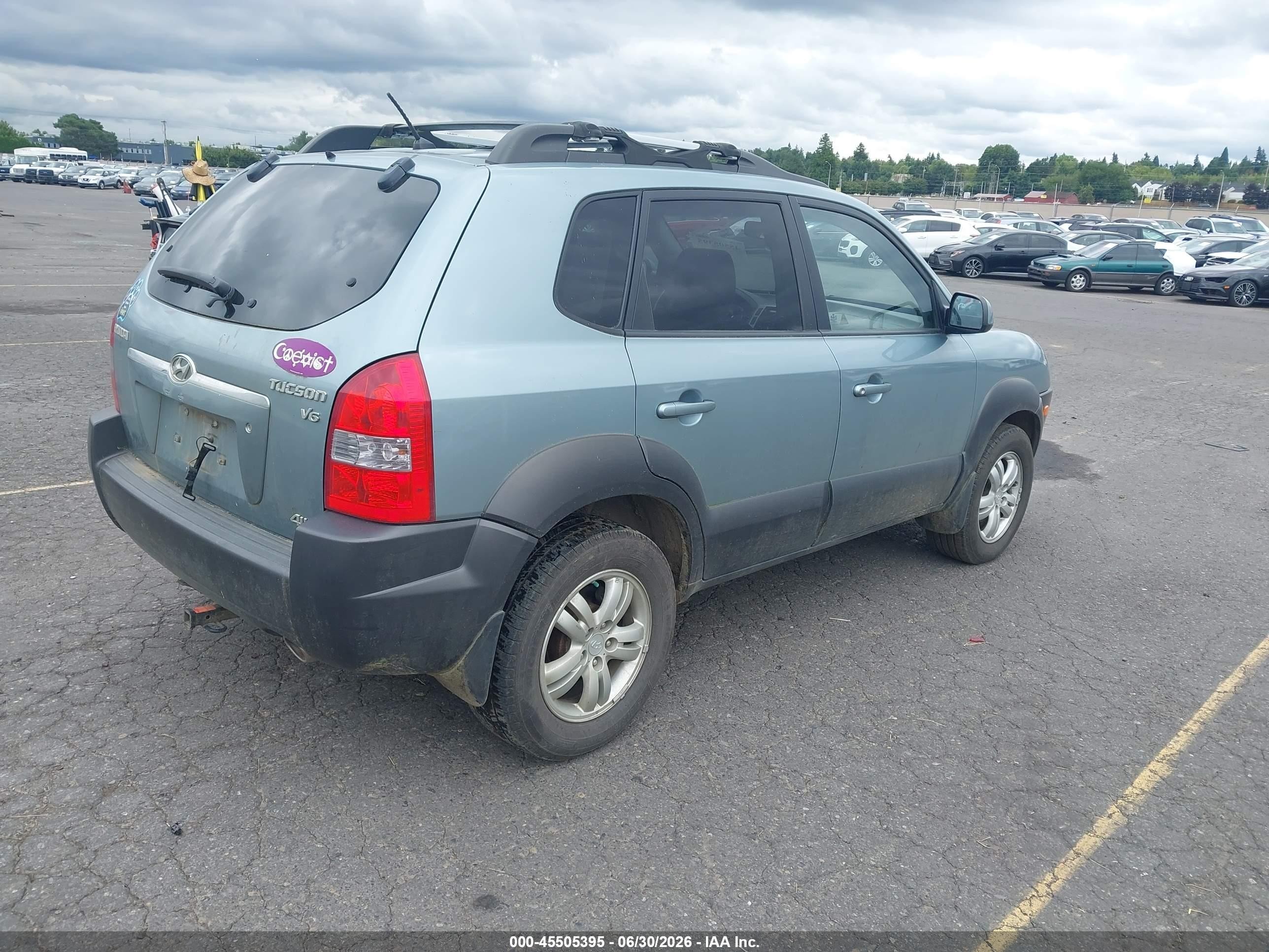 2007 Hyundai Tucson Limited/se Light Blue vin: KM8JN72D77U618168