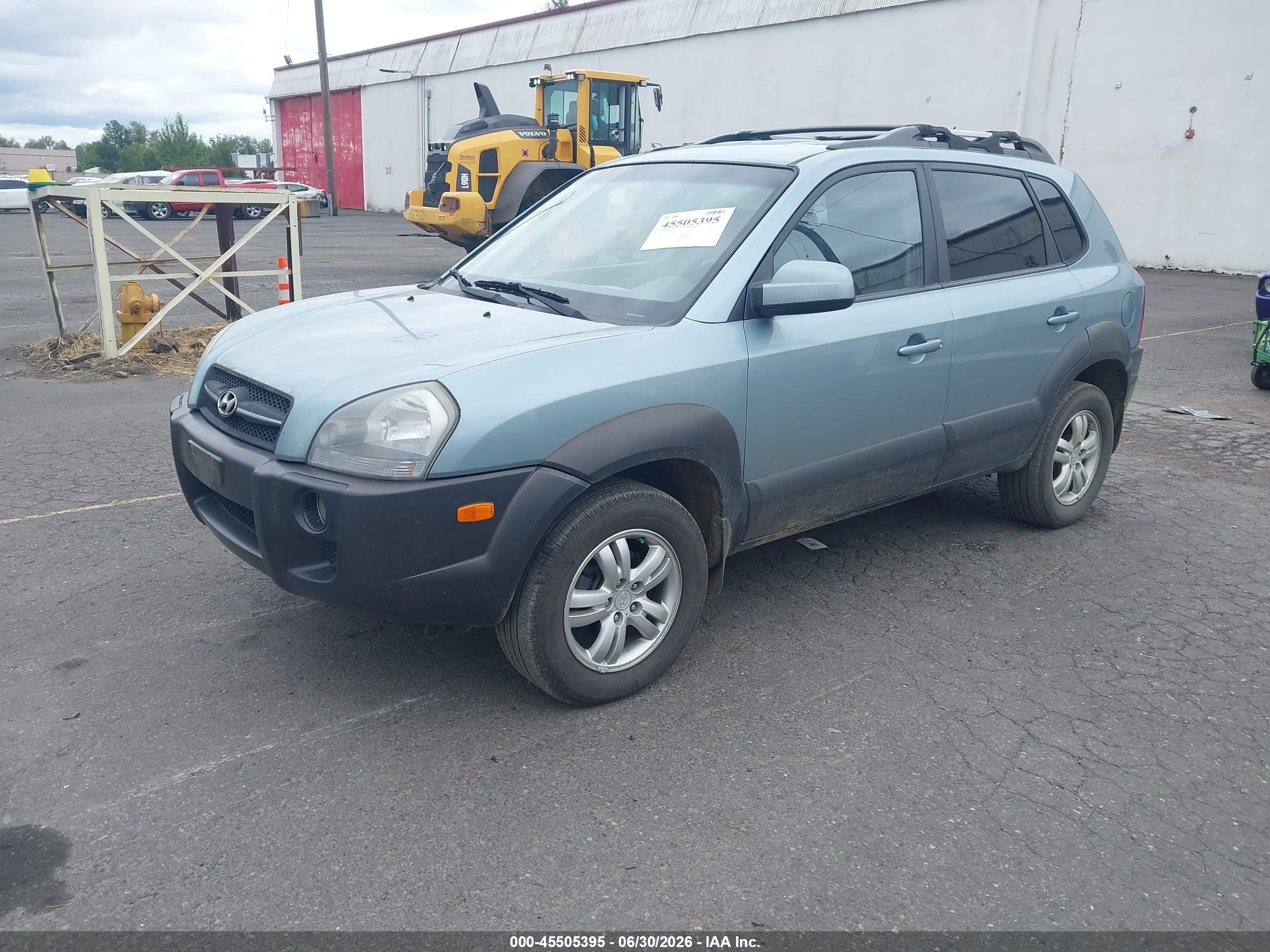 2007 Hyundai Tucson Limited/se Light Blue vin: KM8JN72D77U618168