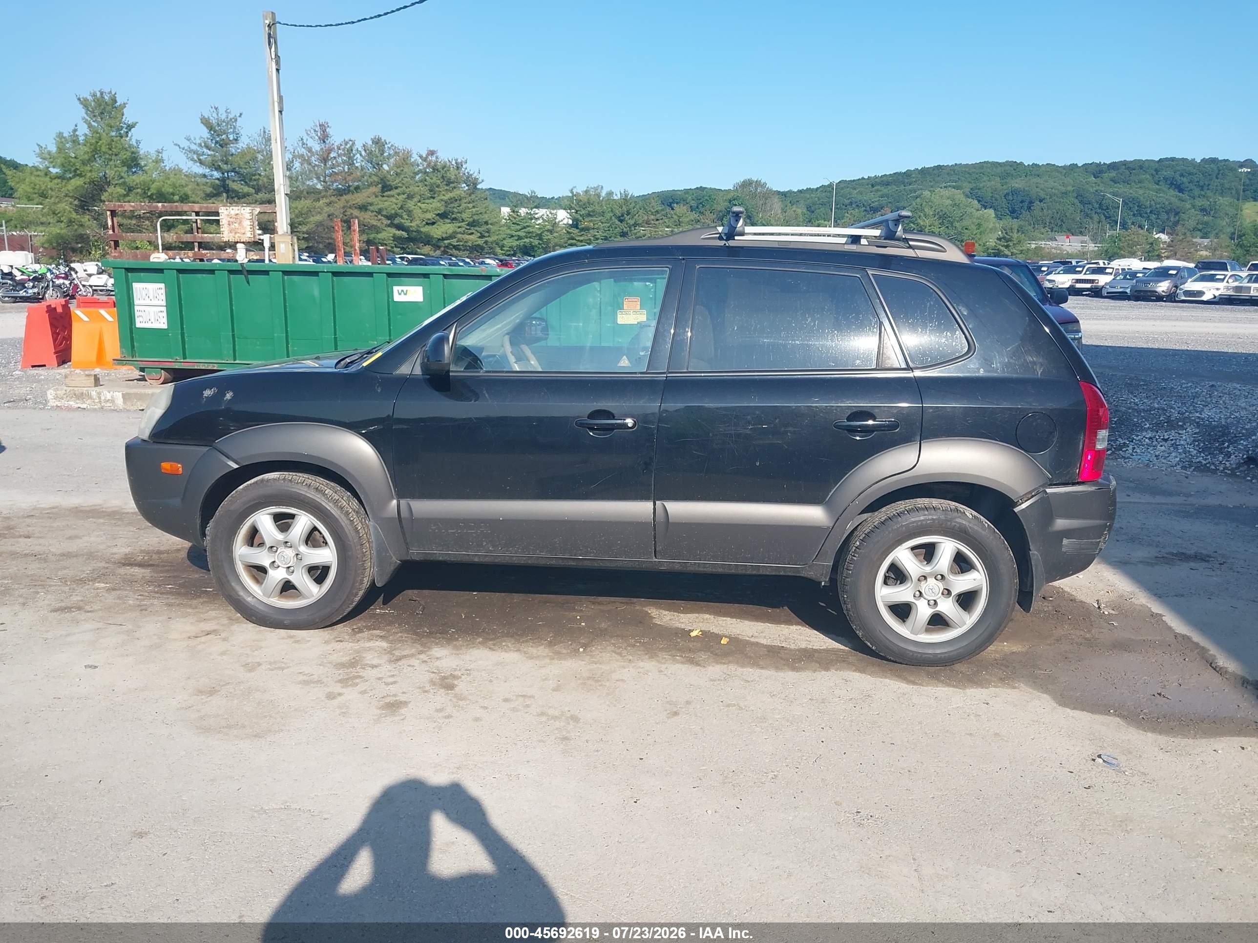 2005 Hyundai Tucson Gls/lx Черный vin: KM8JN72D85U160122