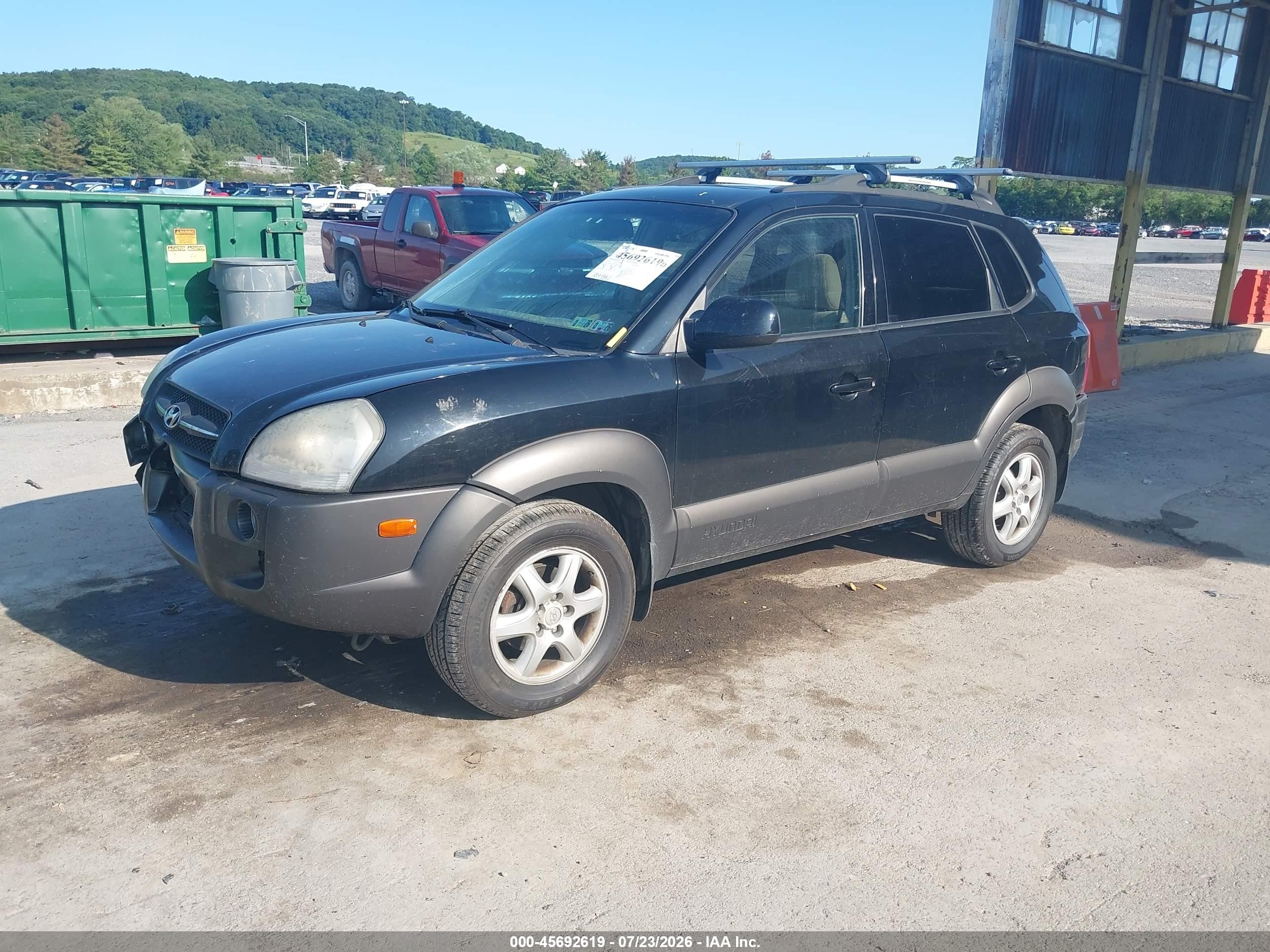 2005 Hyundai Tucson Gls/lx Черный vin: KM8JN72D85U160122