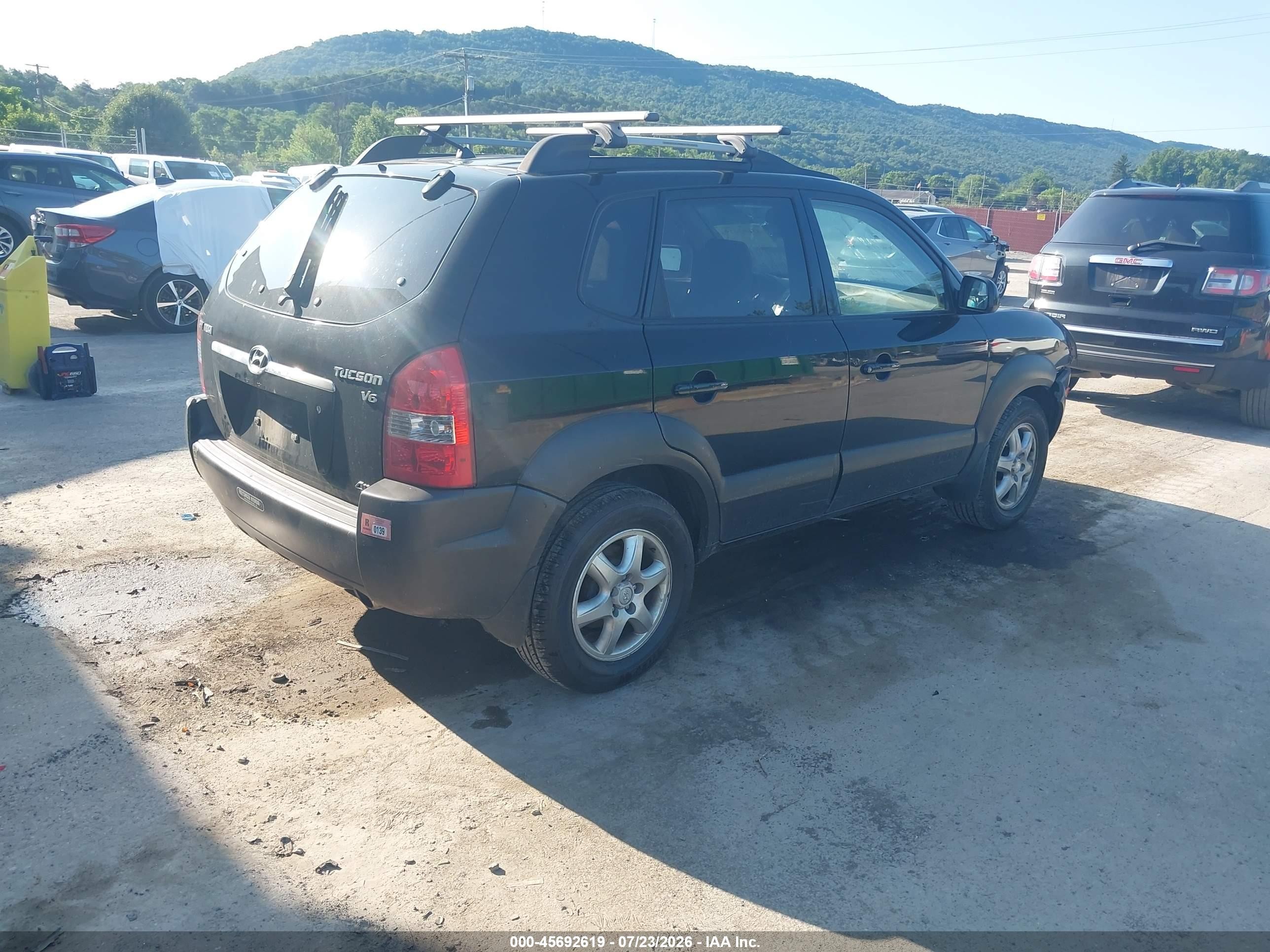 2005 Hyundai Tucson Gls/lx Черный vin: KM8JN72D85U160122