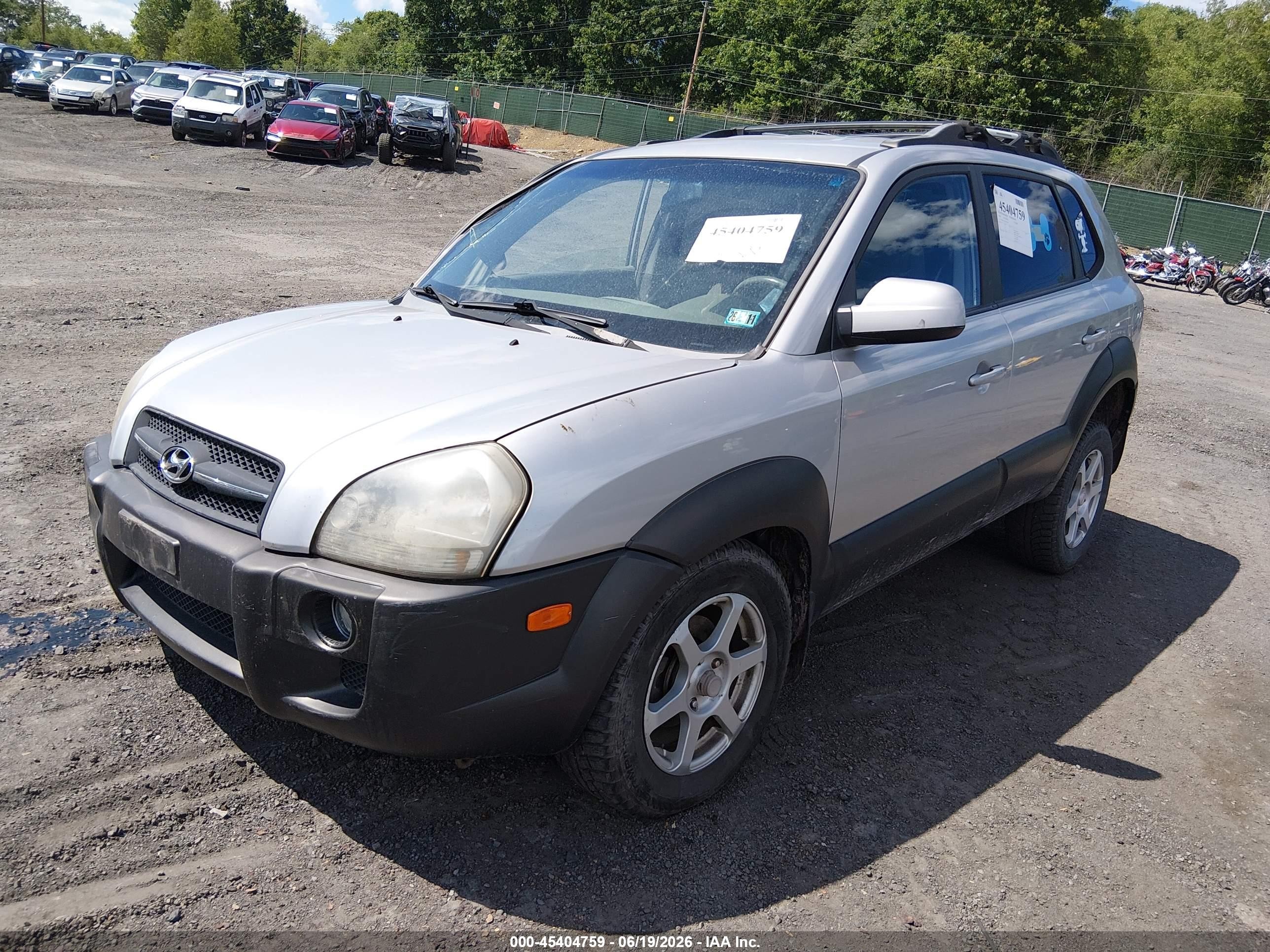 2006 Hyundai Tucson Gls/limited Silver vin: KM8JN72D86U381849