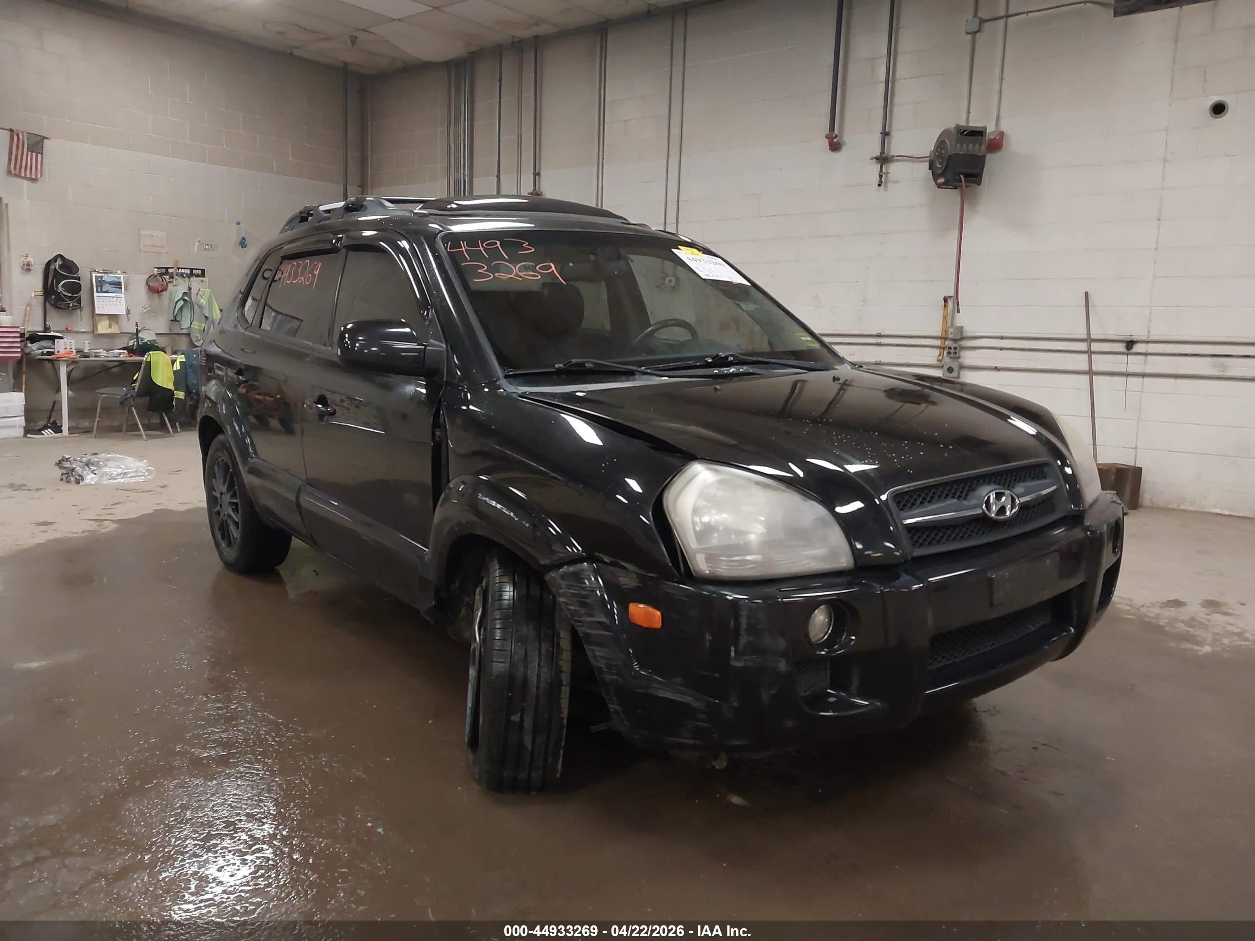 2008 Hyundai Tucson Limited V6/se Black vin: KM8JN72D88U856113