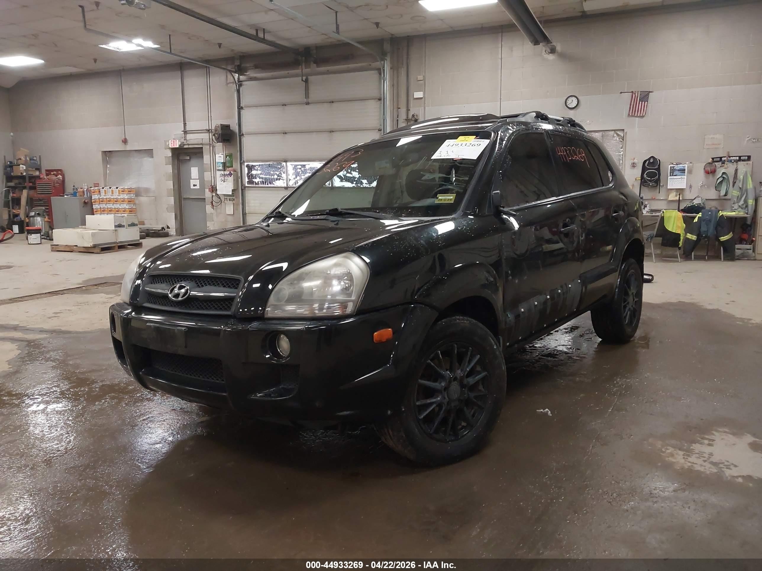 2008 Hyundai Tucson Limited V6/se Black vin: KM8JN72D88U856113