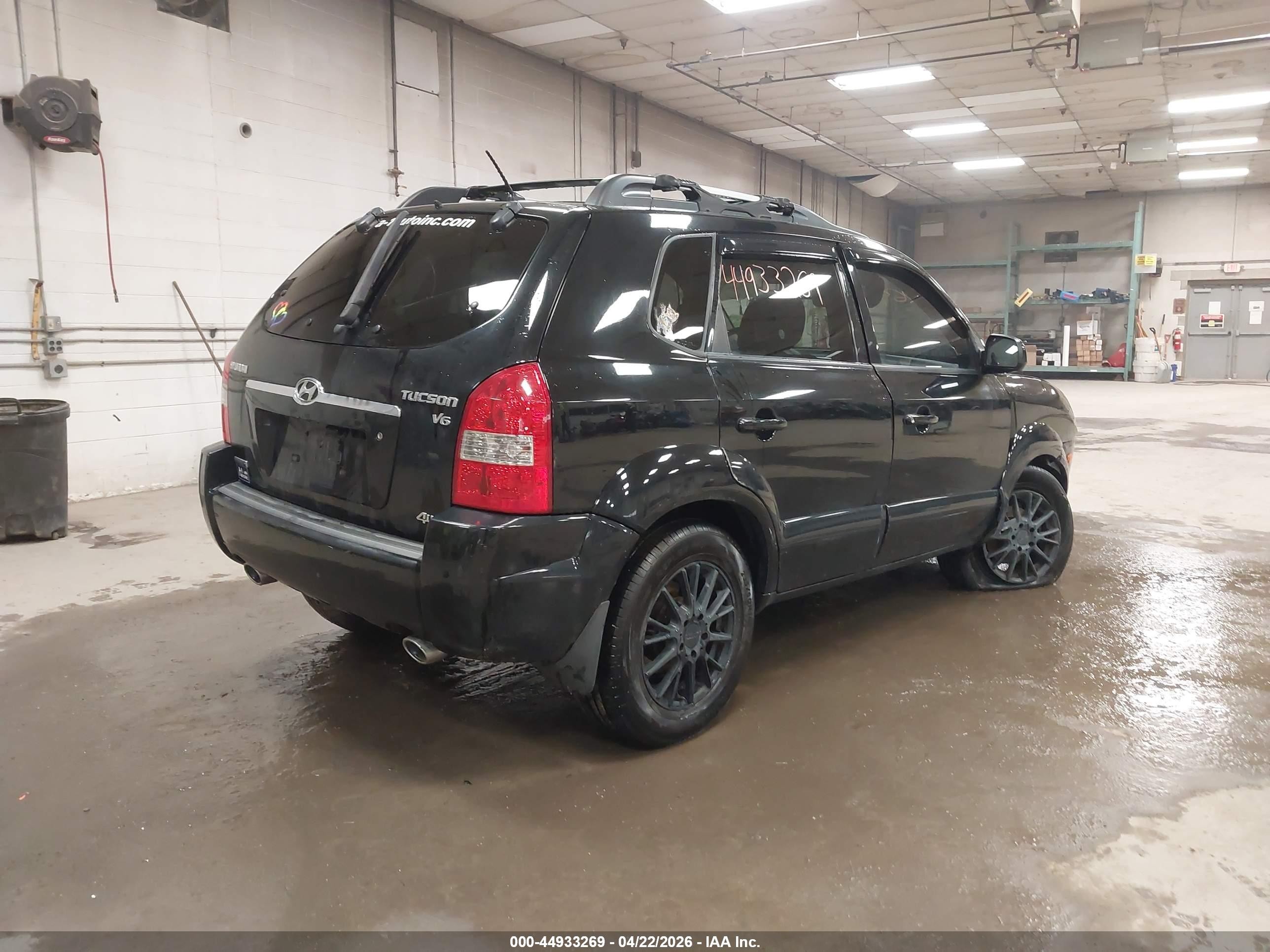 2008 Hyundai Tucson Limited V6/se Black vin: KM8JN72D88U856113