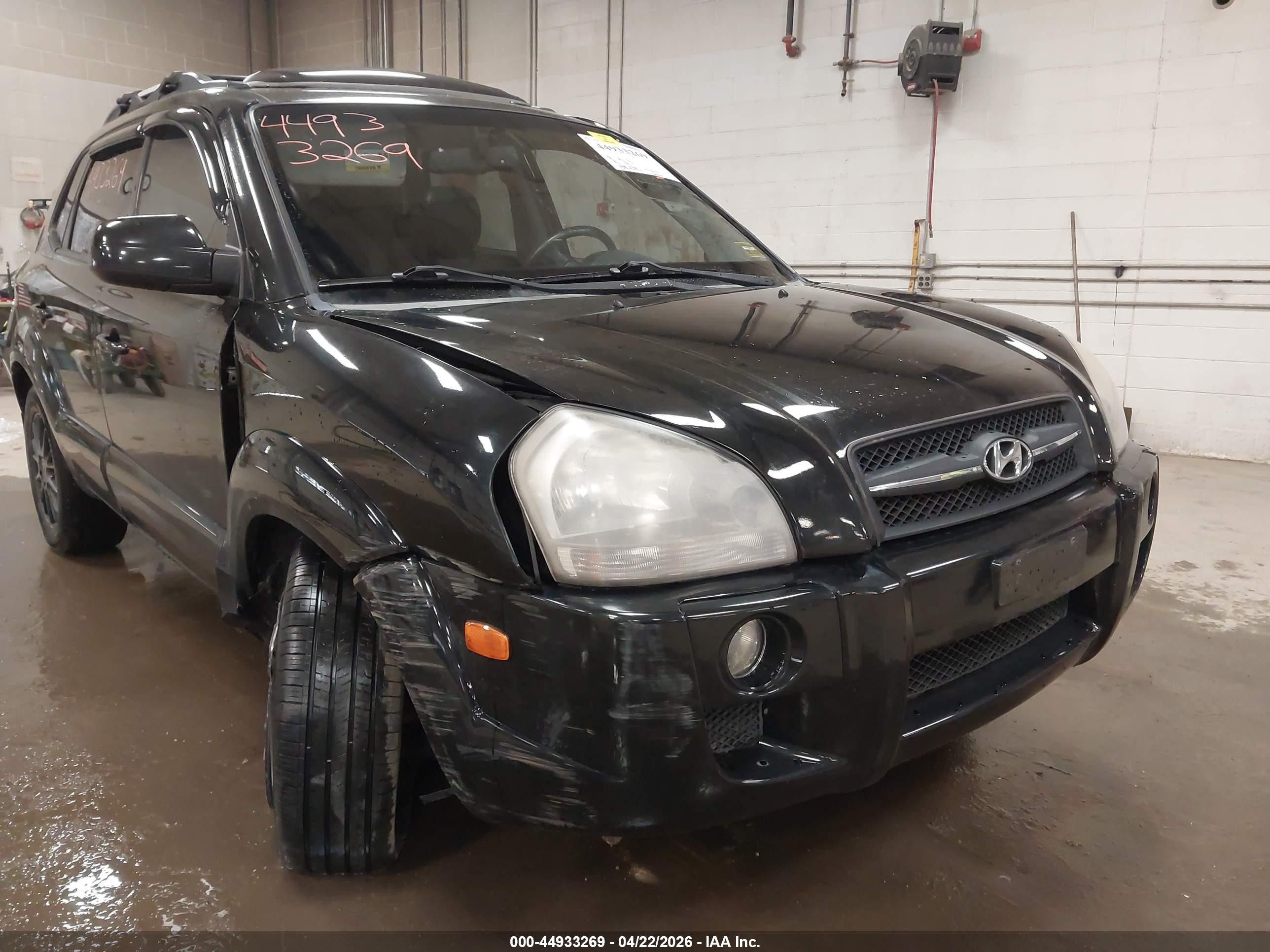 2008 Hyundai Tucson Limited V6/se Black vin: KM8JN72D88U856113
