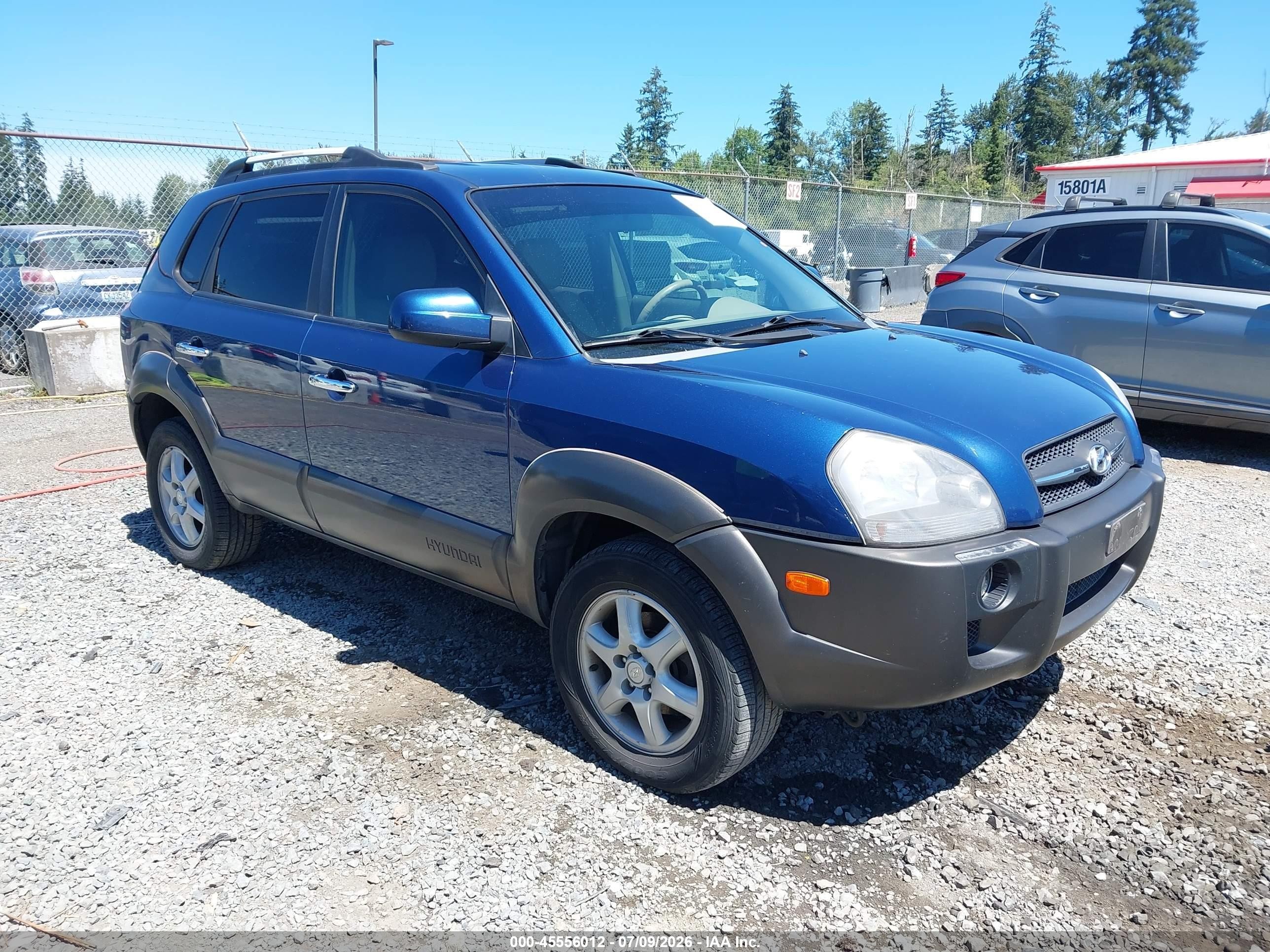 2005 Hyundai Tucson Gls/lx Blue vin: KM8JN72D95U081154
