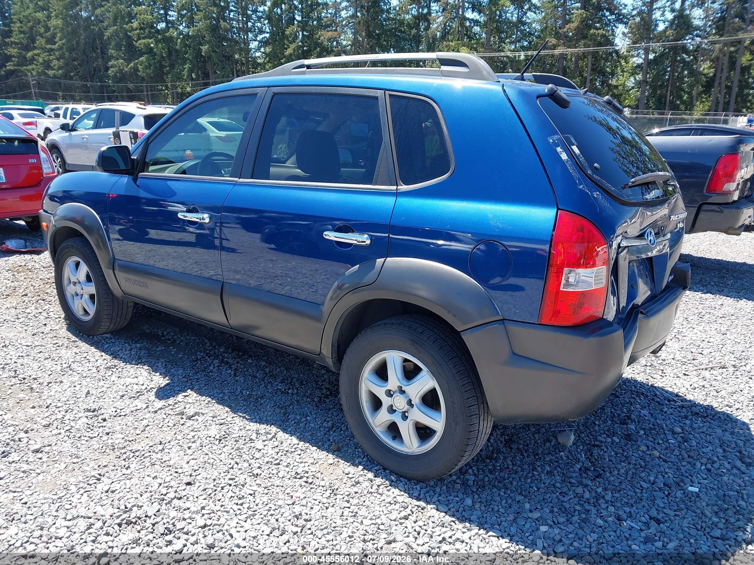 2005 Hyundai Tucson Gls/lx Blue vin: KM8JN72D95U081154