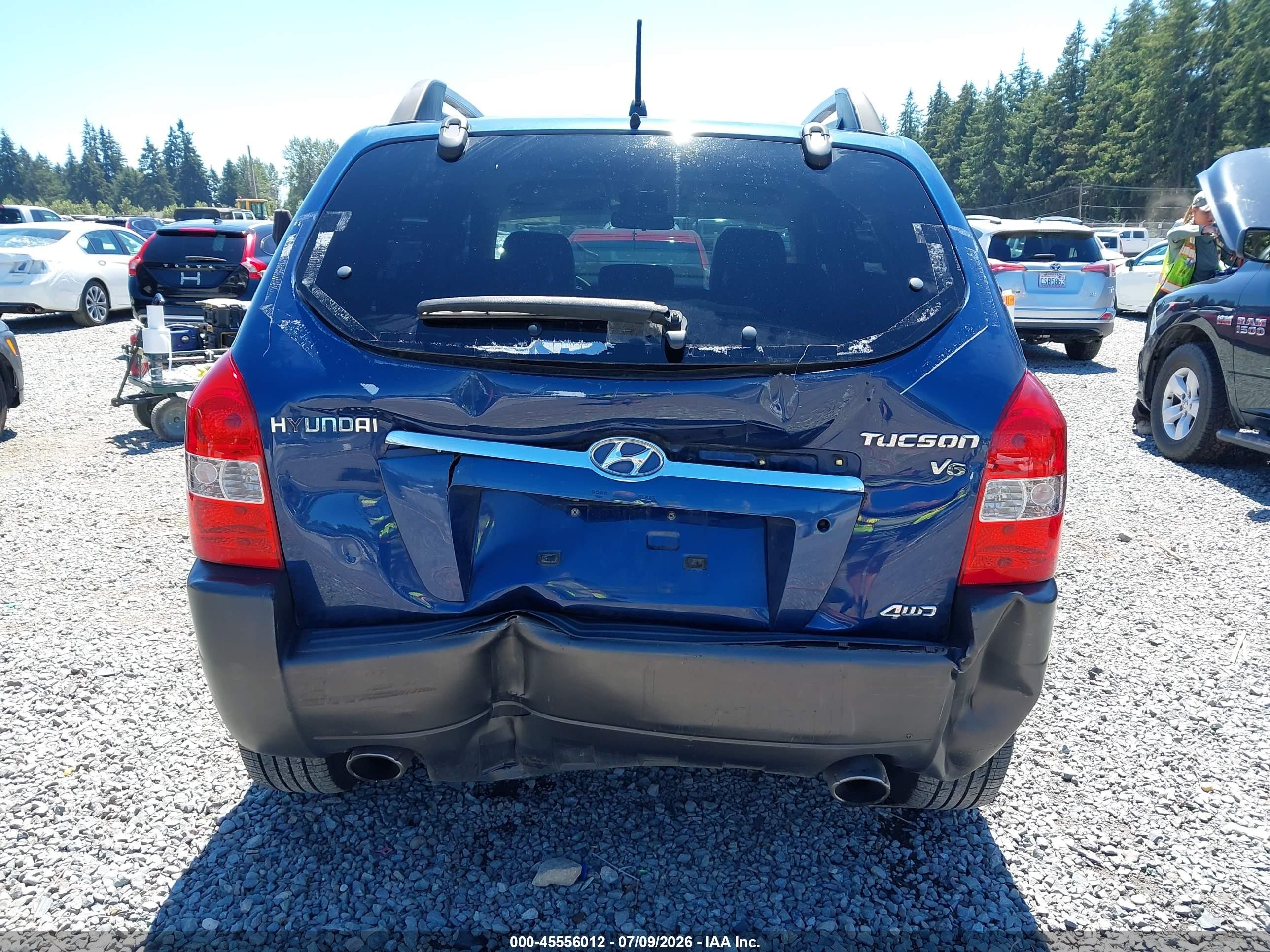 2005 Hyundai Tucson Gls/lx Blue vin: KM8JN72D95U081154