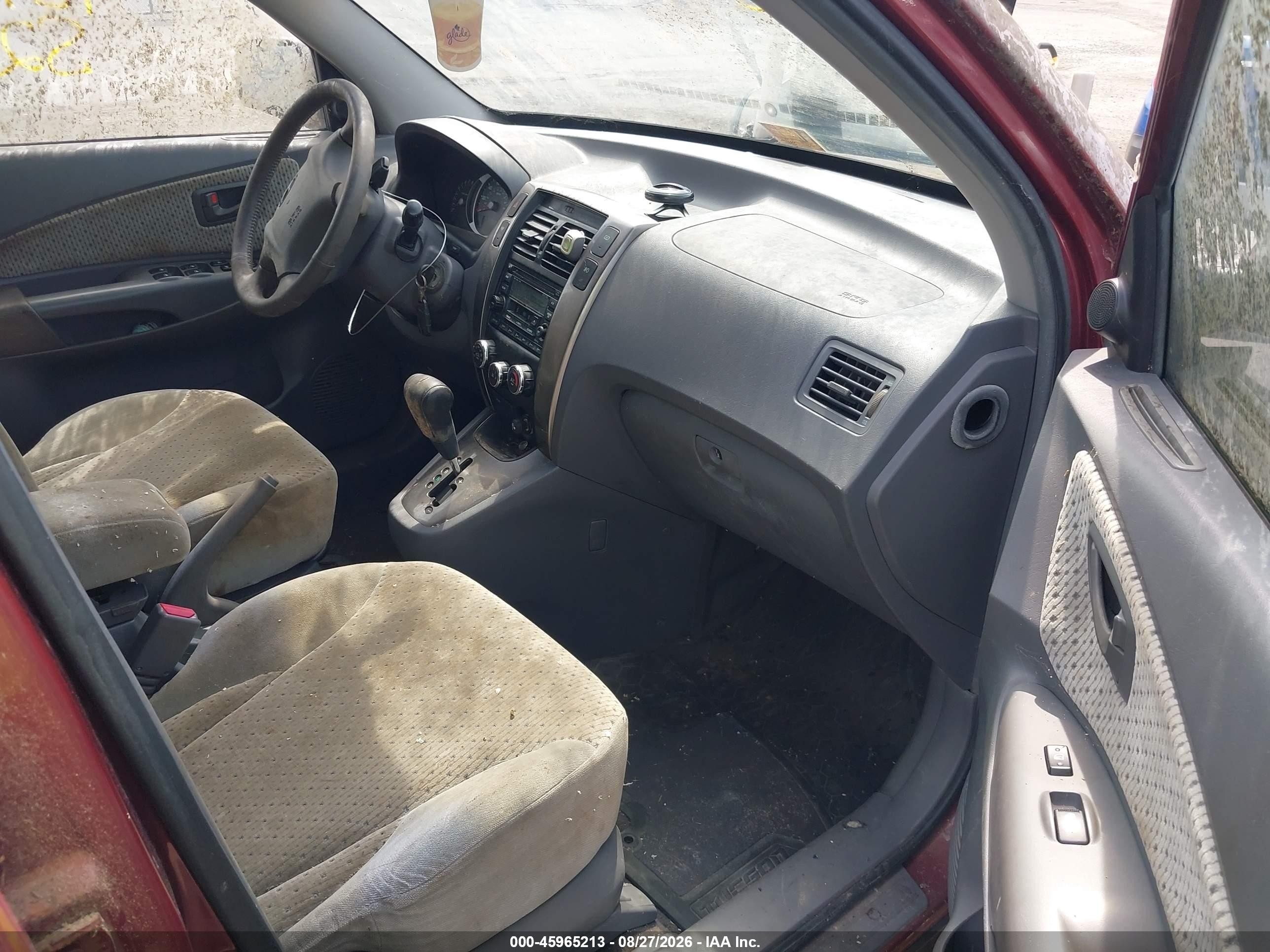 2005 Hyundai Tucson Gls/lx Red vin: KM8JN72D95U126240
