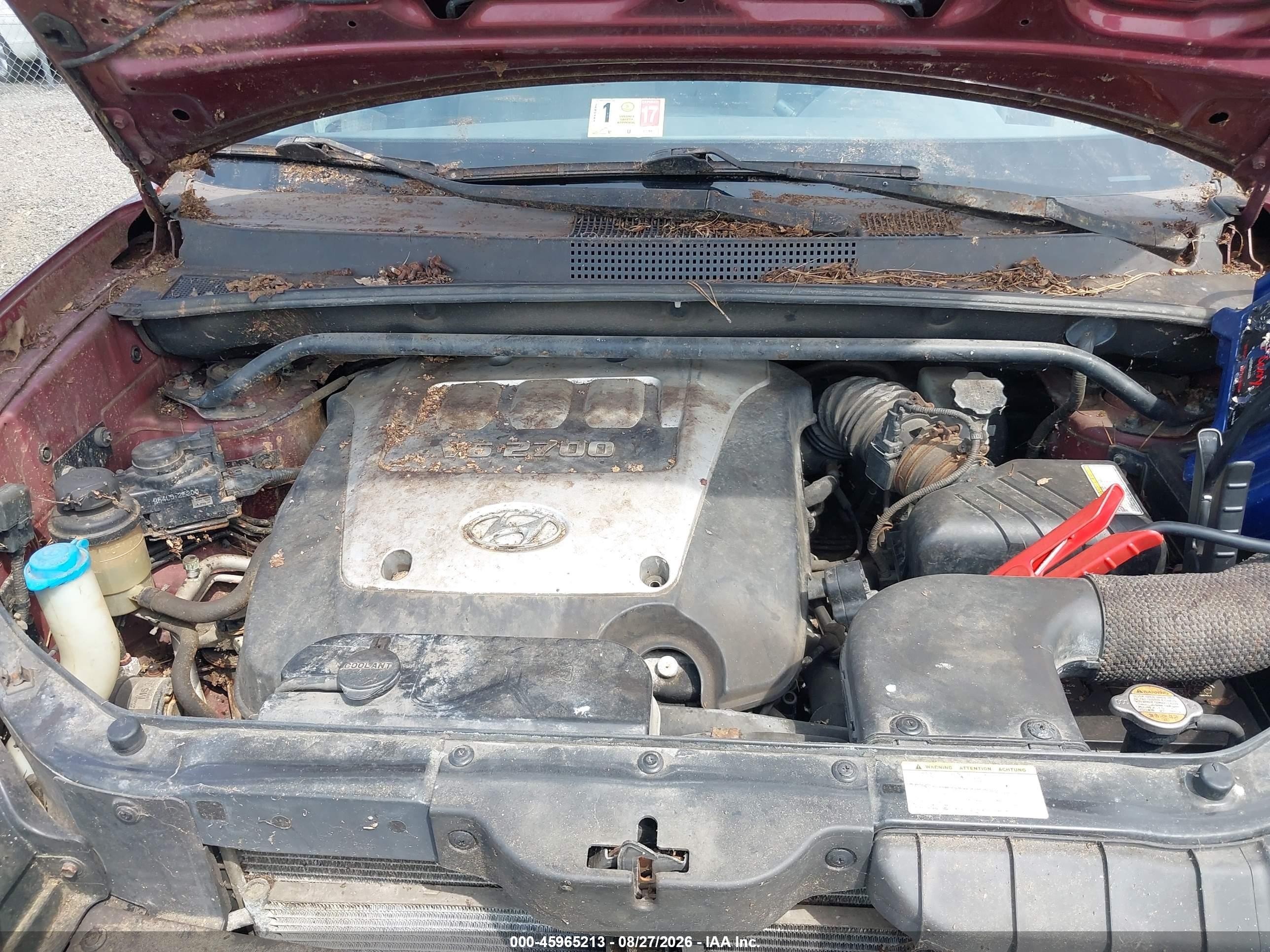 2005 Hyundai Tucson Gls/lx Red vin: KM8JN72D95U126240