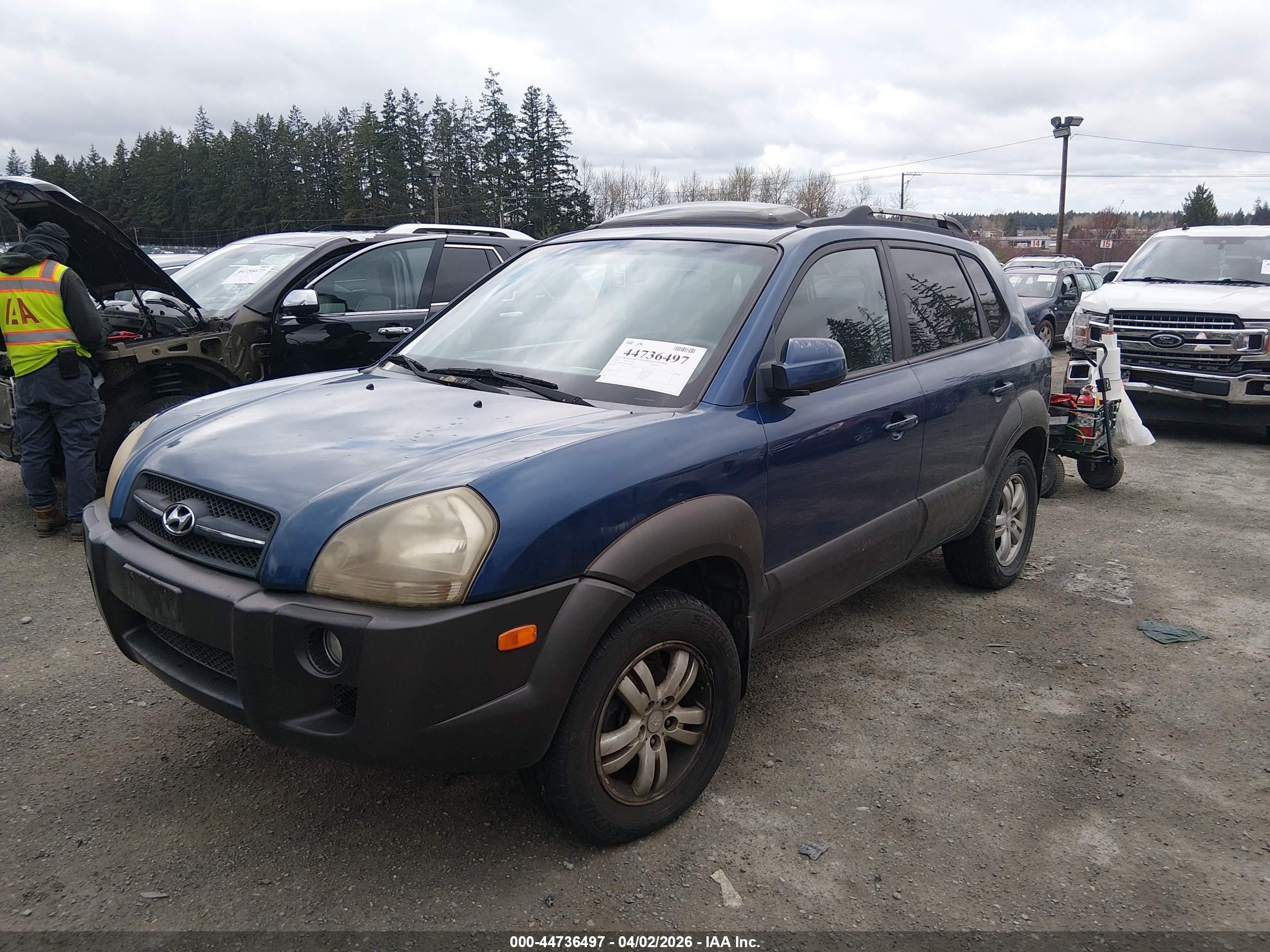 2006 Hyundai Tucson Gls/limited Blue vin: KM8JN72D96U384971