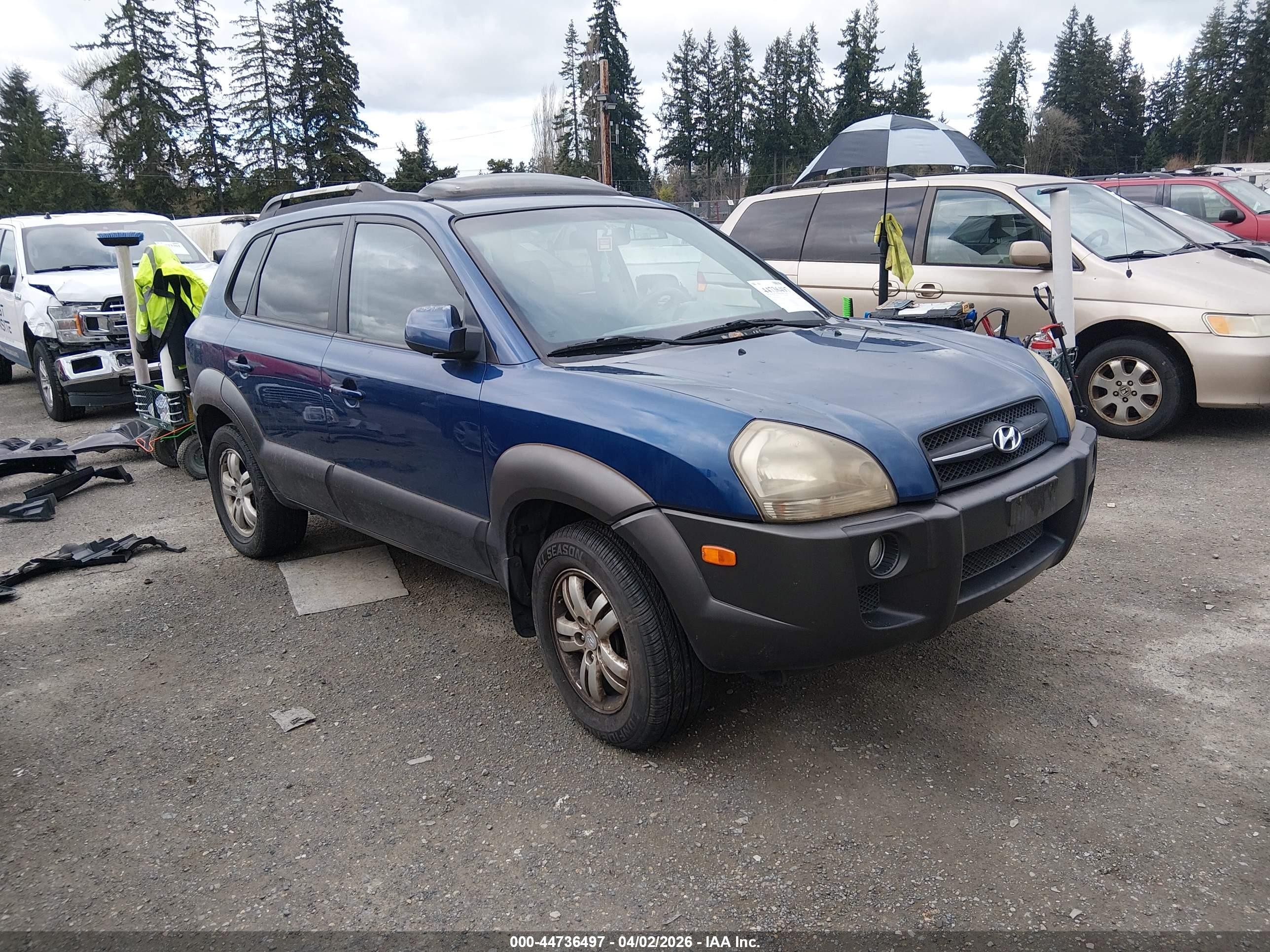 2006 Hyundai Tucson Gls/limited Blue vin: KM8JN72D96U384971