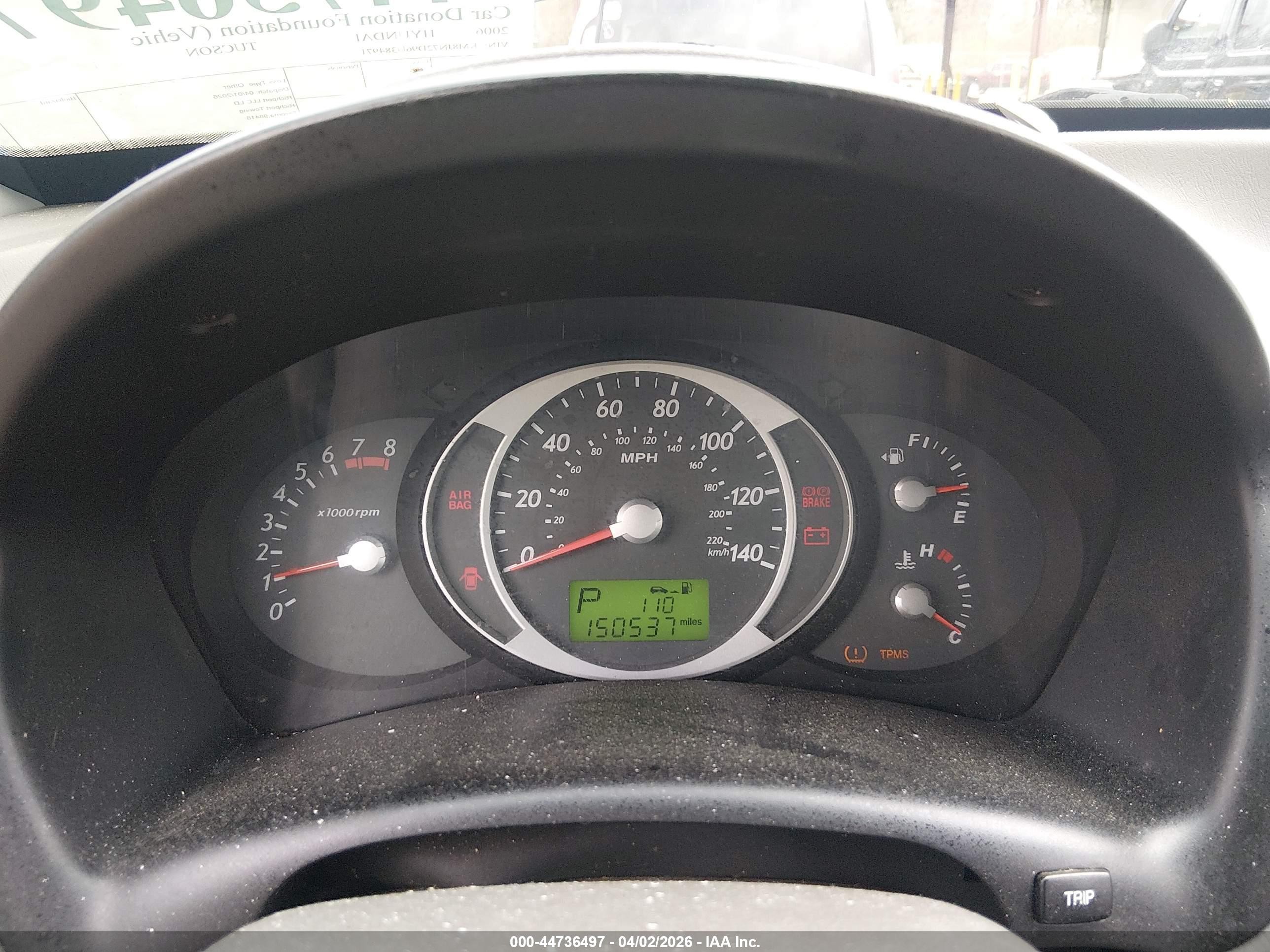 2006 Hyundai Tucson Gls/limited Blue vin: KM8JN72D96U384971