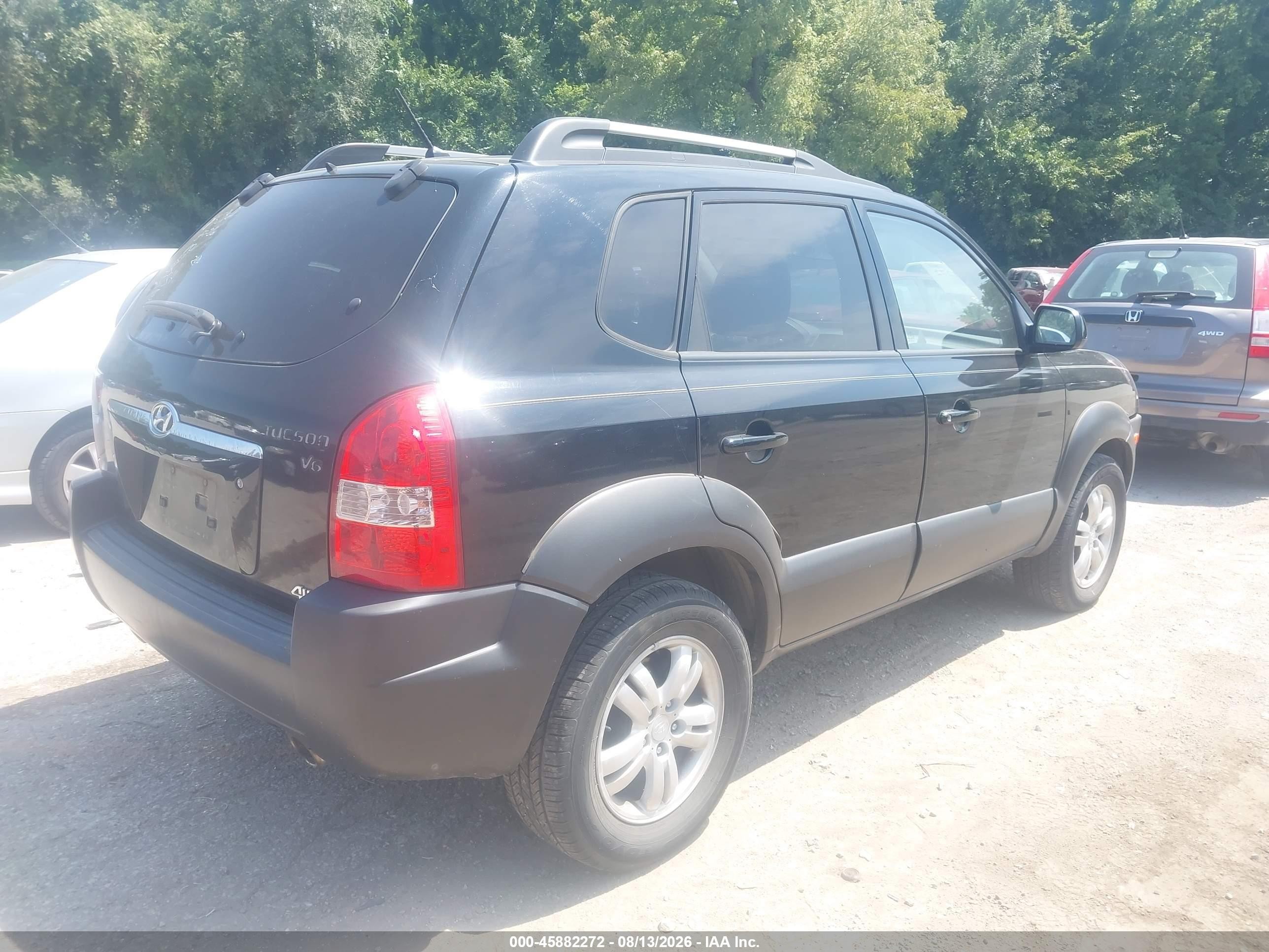 2007 Hyundai Tucson Limited/se Black vin: KM8JN72D97U503734