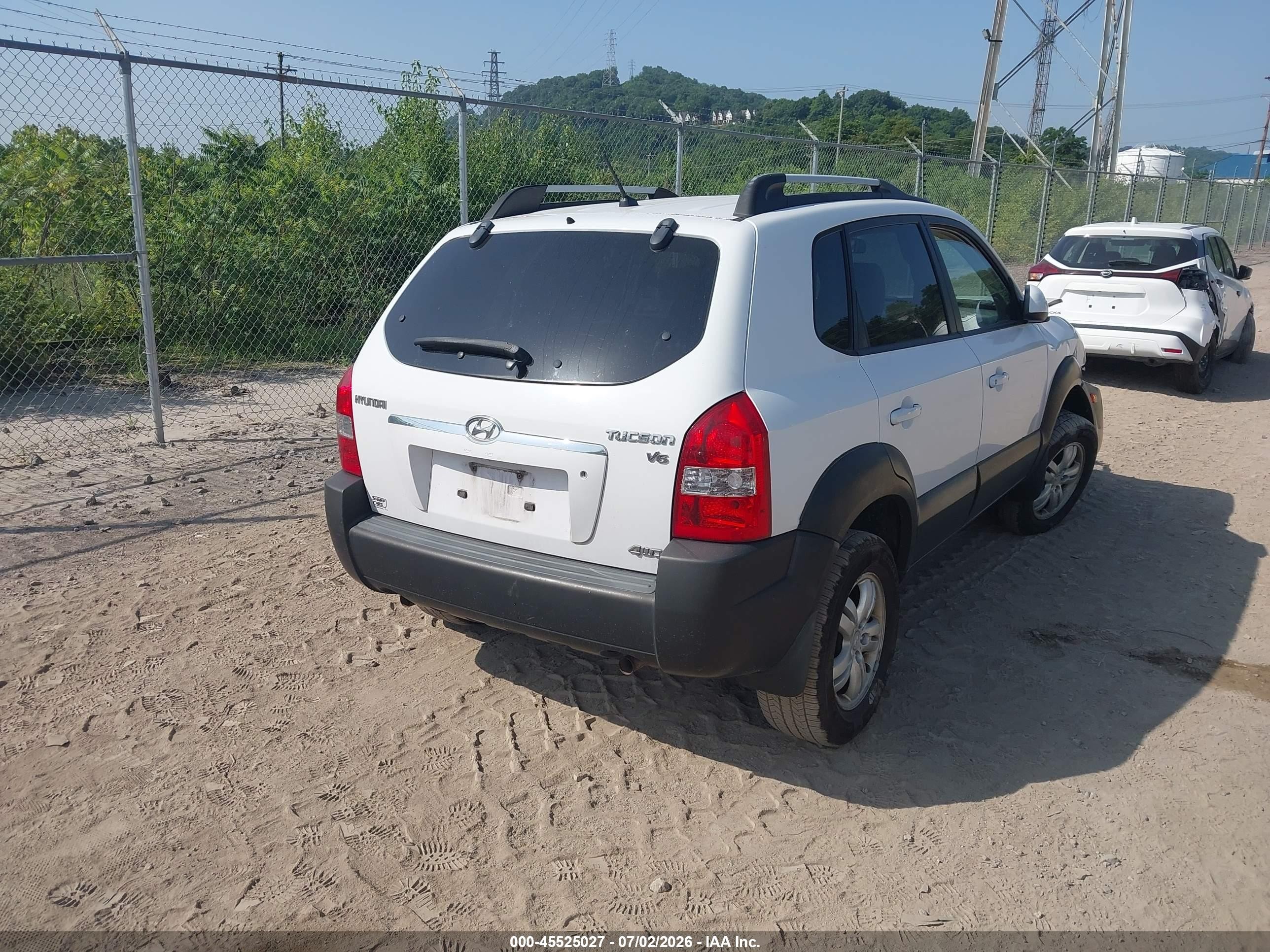 2007 Hyundai Tucson Limited/se Белый vin: KM8JN72D97U625526