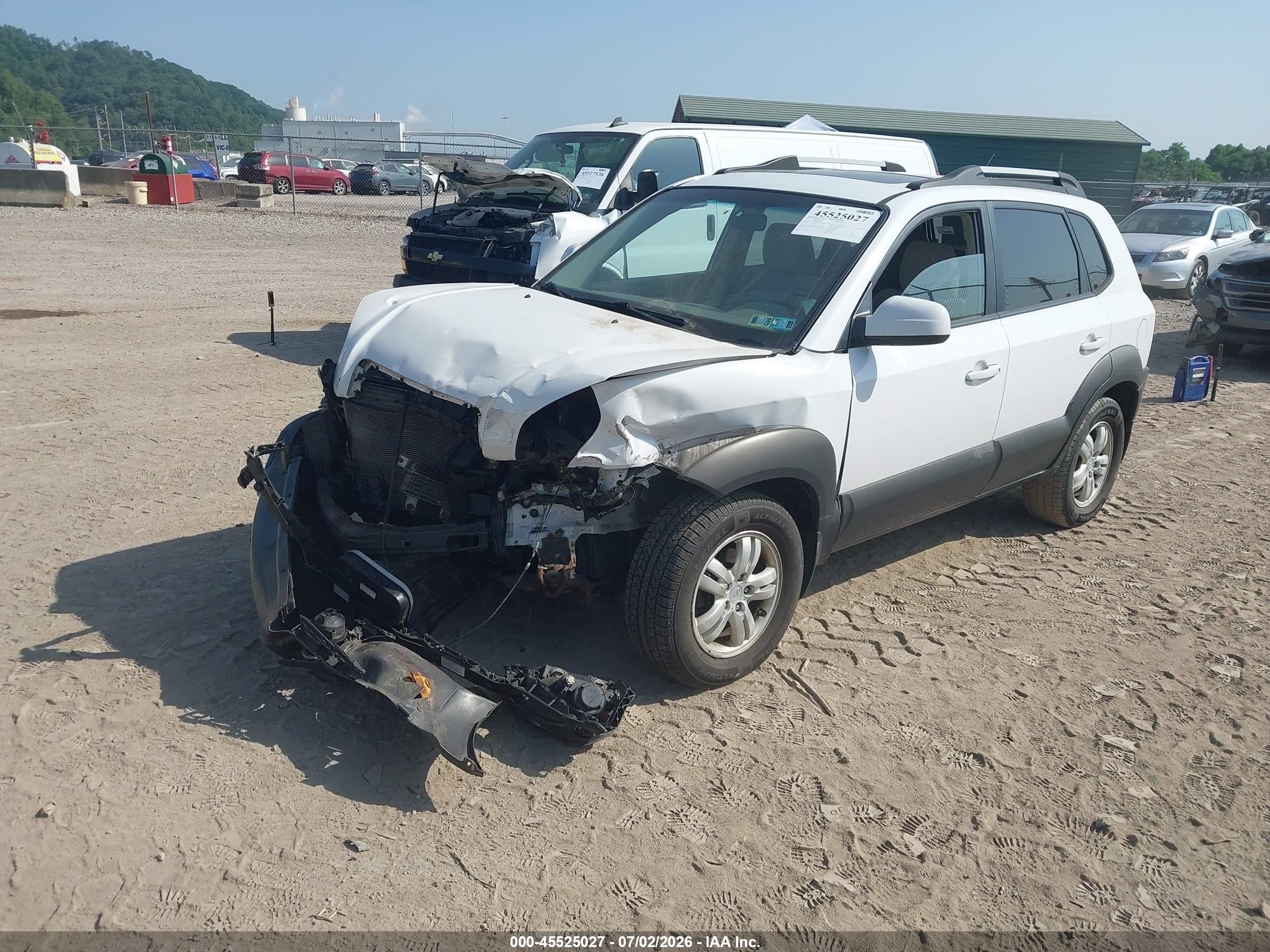 2007 Hyundai Tucson Limited/se Белый vin: KM8JN72D97U625526
