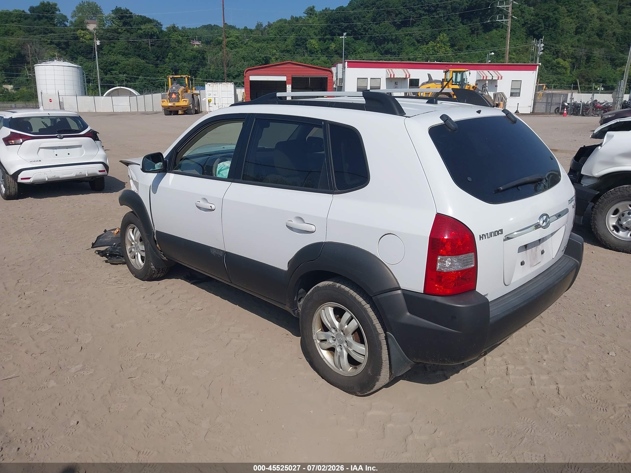 2007 Hyundai Tucson Limited/se Белый vin: KM8JN72D97U625526