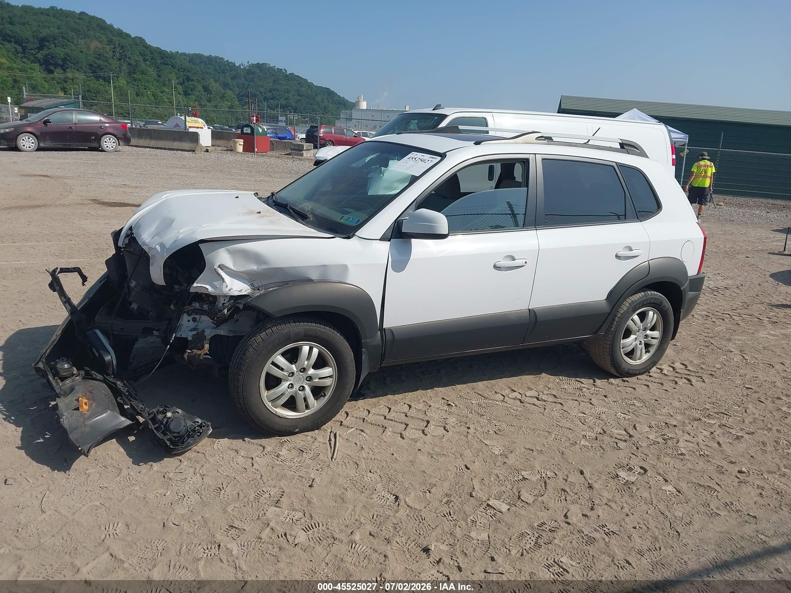 2007 Hyundai Tucson Limited/se Белый vin: KM8JN72D97U625526