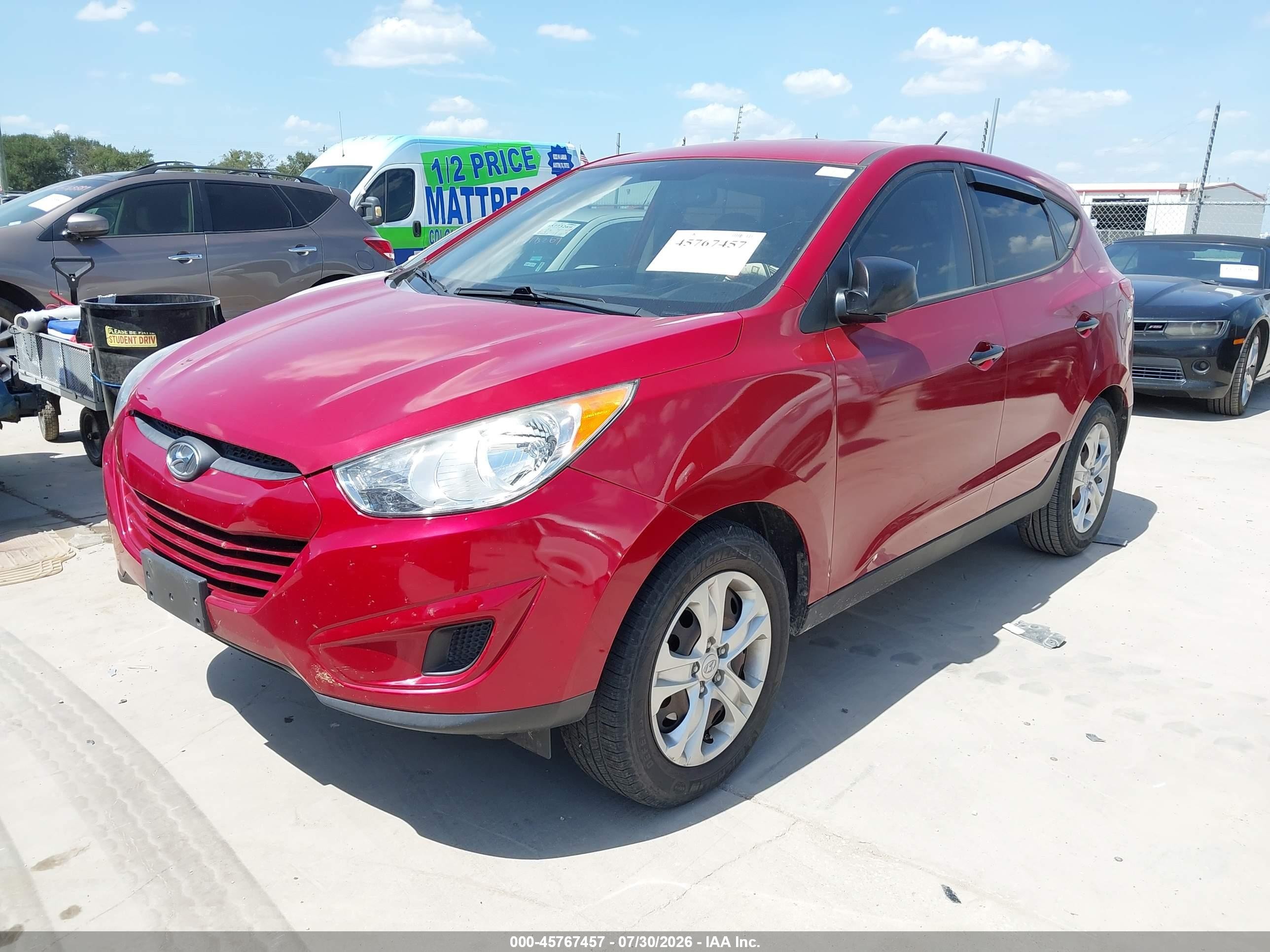 2013 Hyundai Tucson Gl Red vin: KM8JT3AB1DU654111