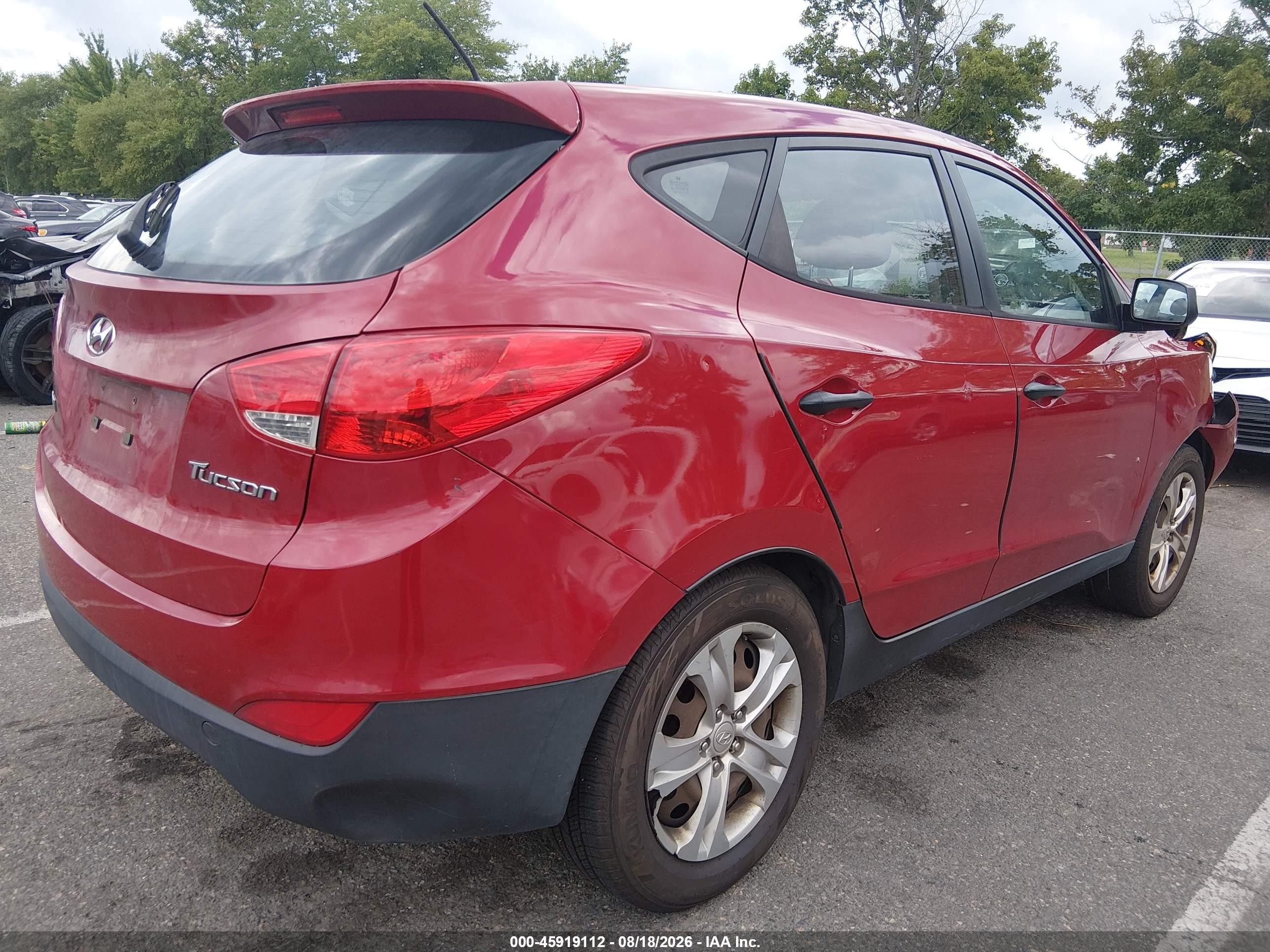 2011 Hyundai Tucson Gl Красный vin: KM8JT3AB3BU213917
