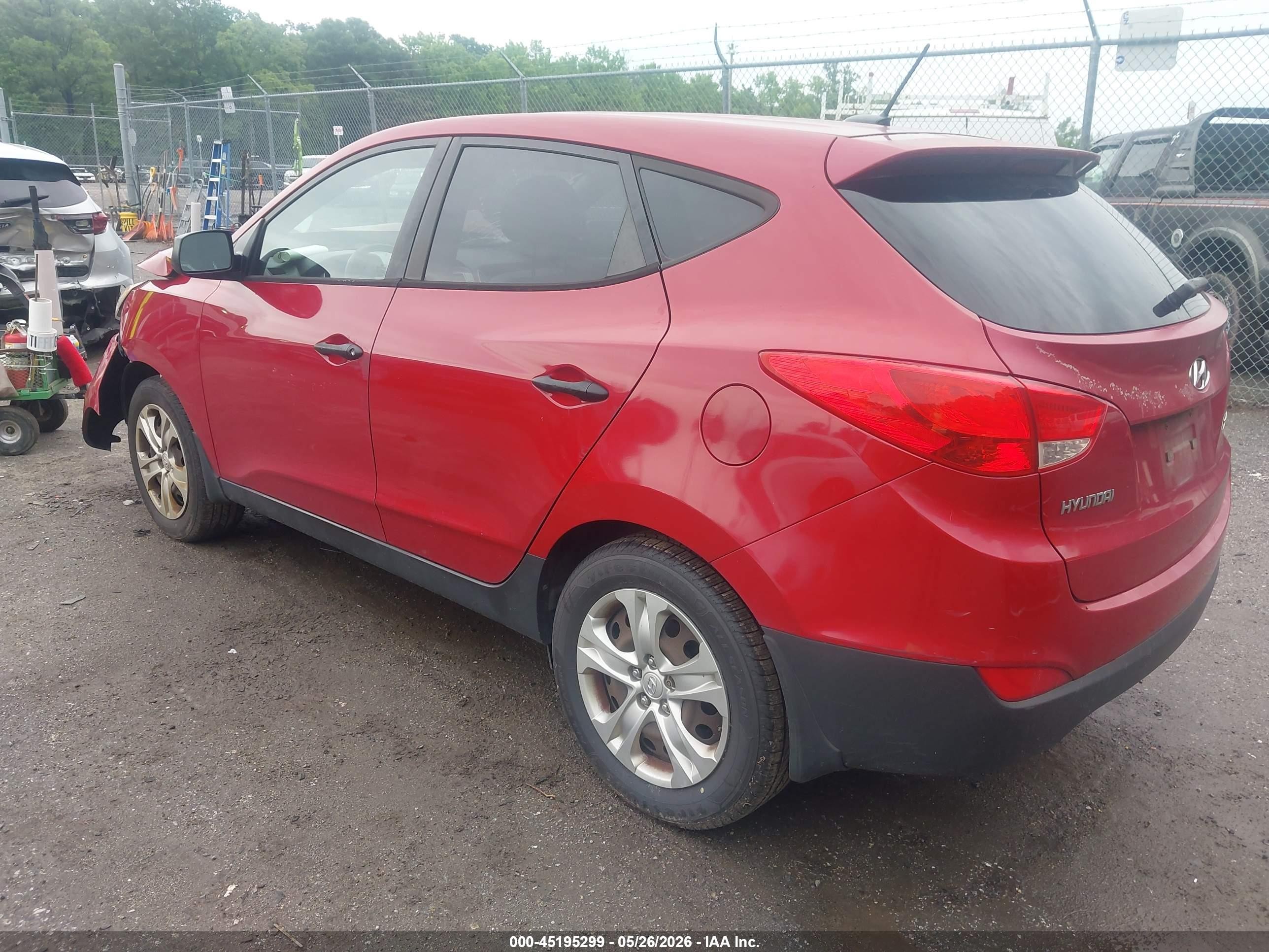2013 Hyundai Tucson Gl Red vin: KM8JT3AB6DU668358