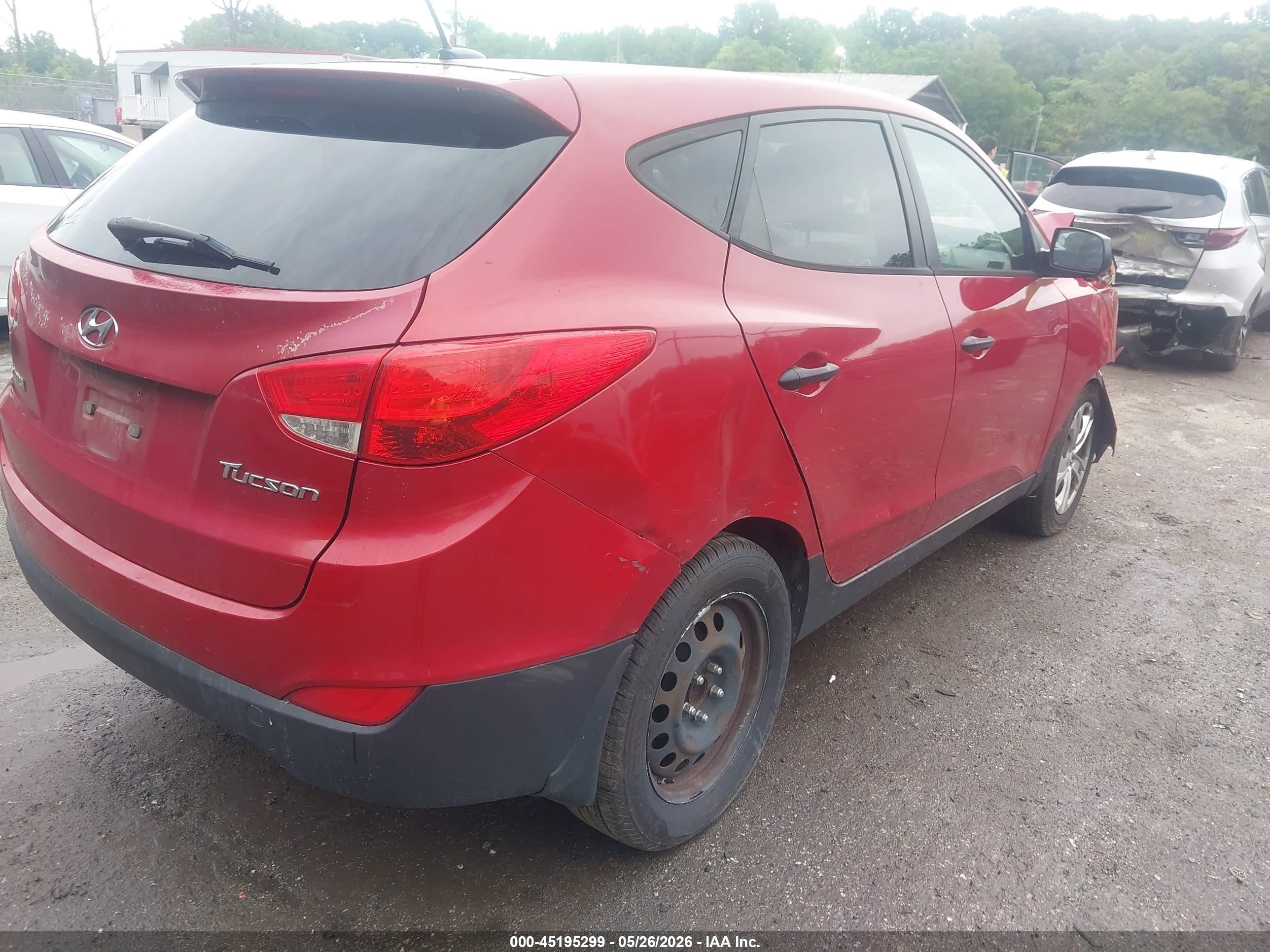 2013 Hyundai Tucson Gl Red vin: KM8JT3AB6DU668358