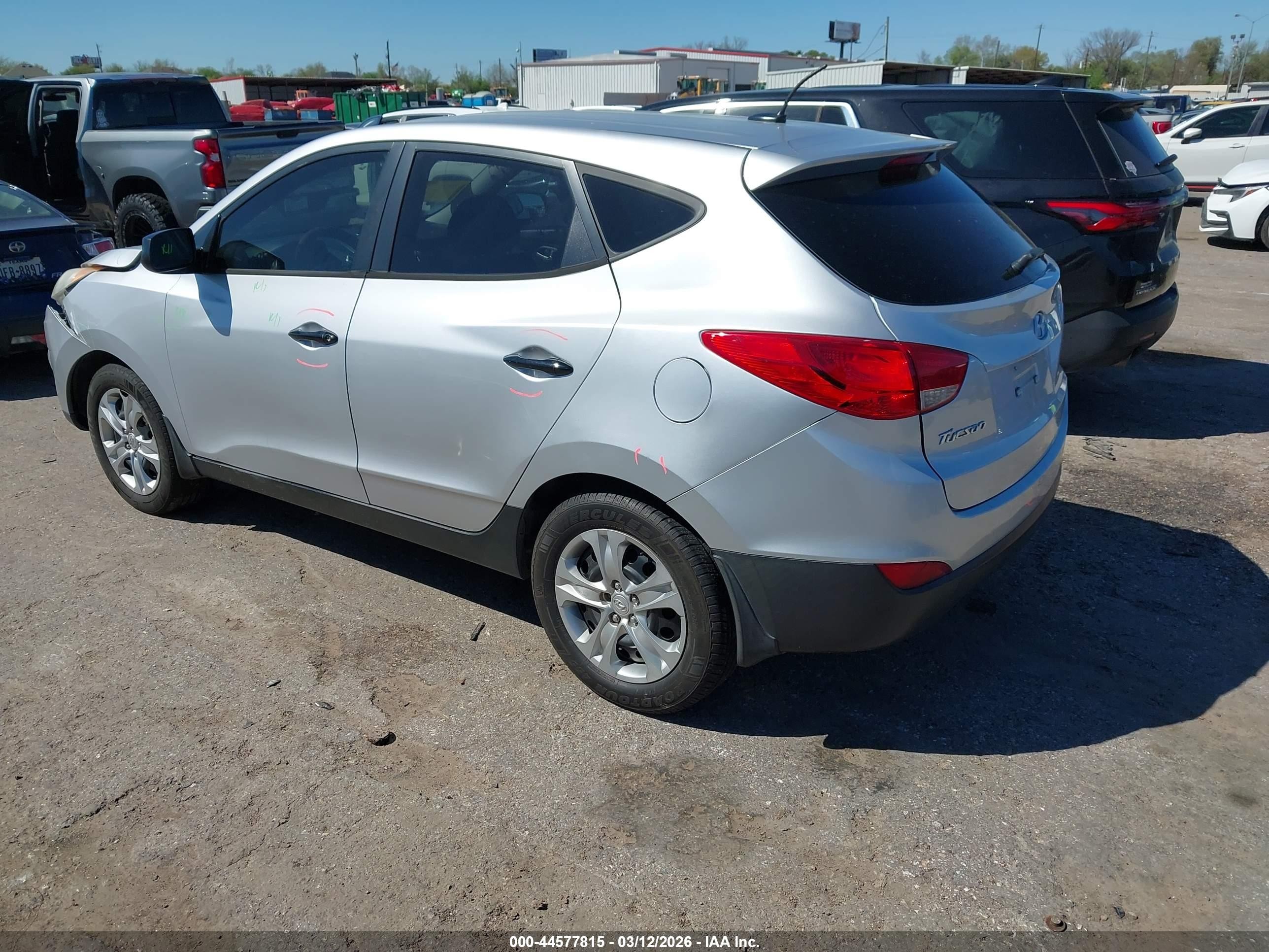 2013 Hyundai Tucson Gl Gray vin: KM8JT3AB6DU671258