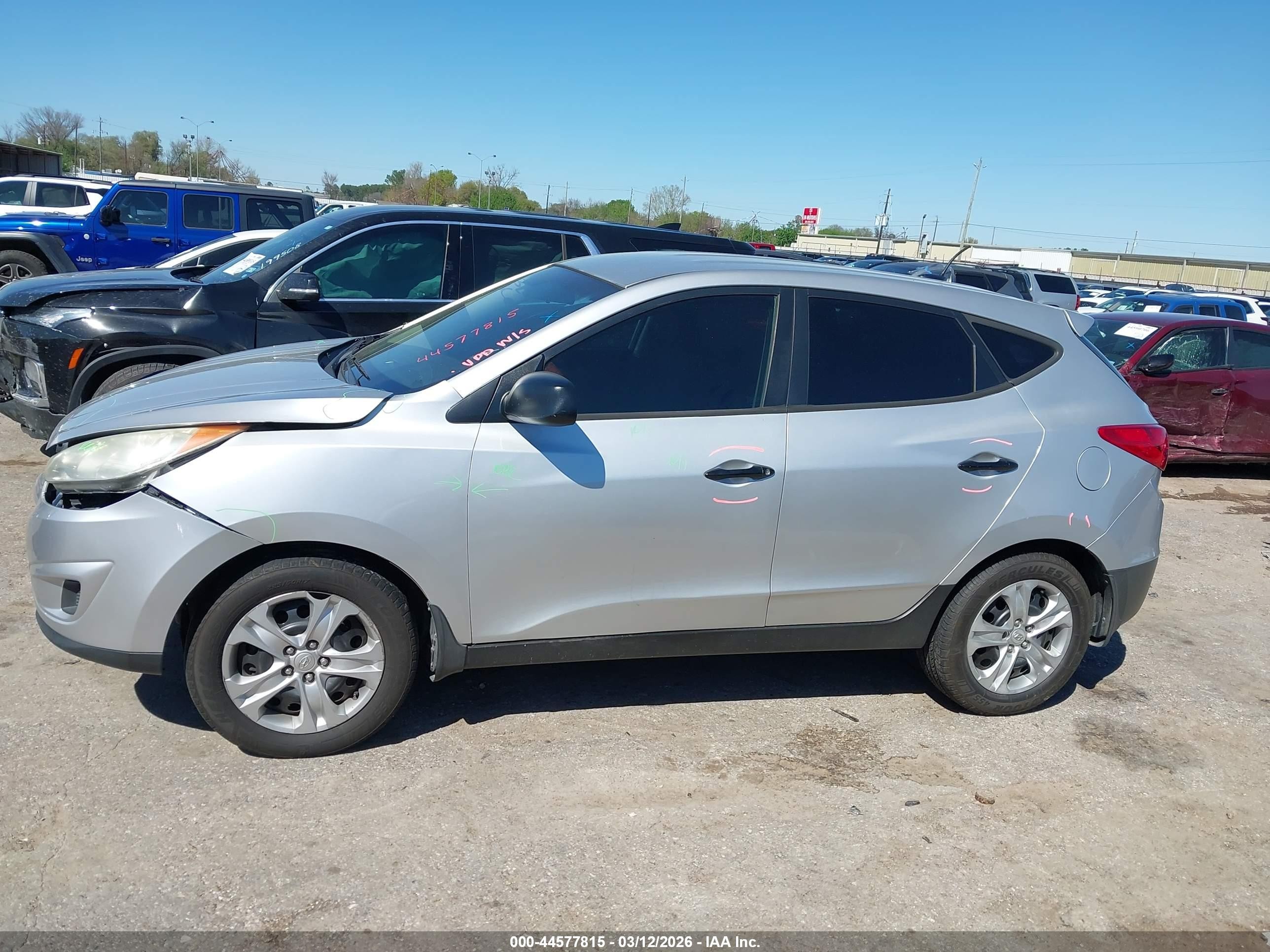 2013 Hyundai Tucson Gl Gray vin: KM8JT3AB6DU671258