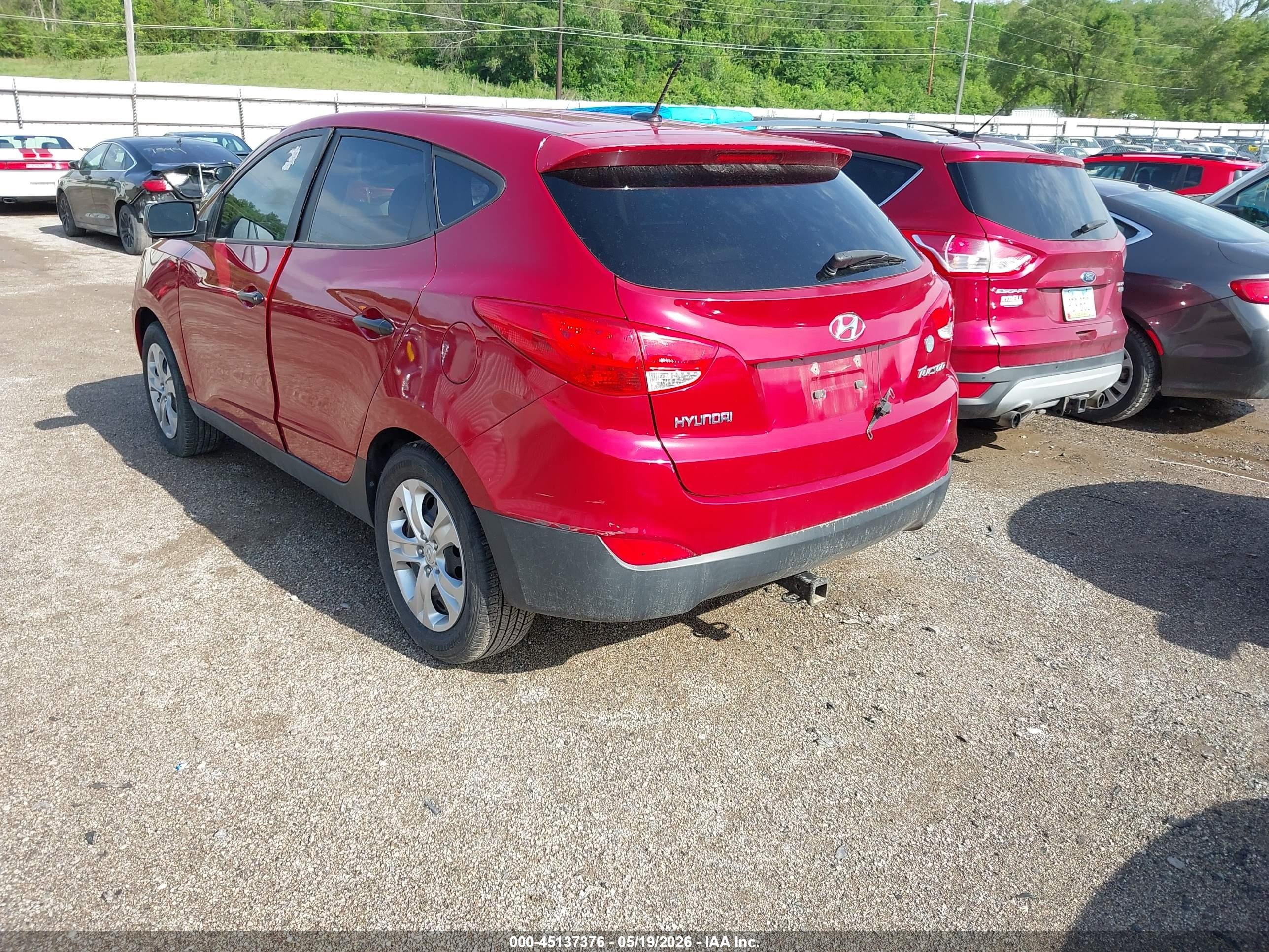 2013 Hyundai Tucson Gl Red vin: KM8JT3AB8DU769546