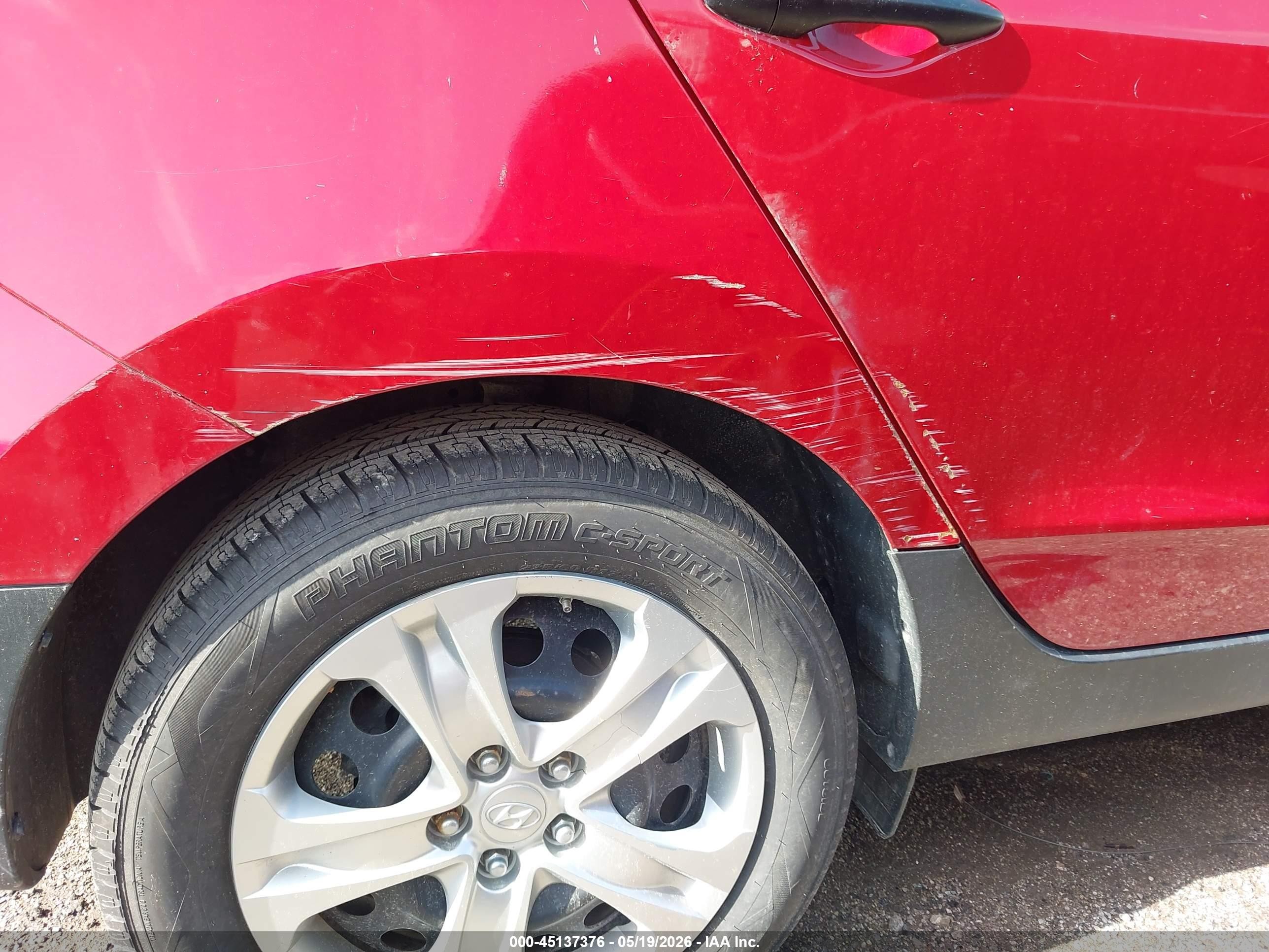 2013 Hyundai Tucson Gl Red vin: KM8JT3AB8DU769546