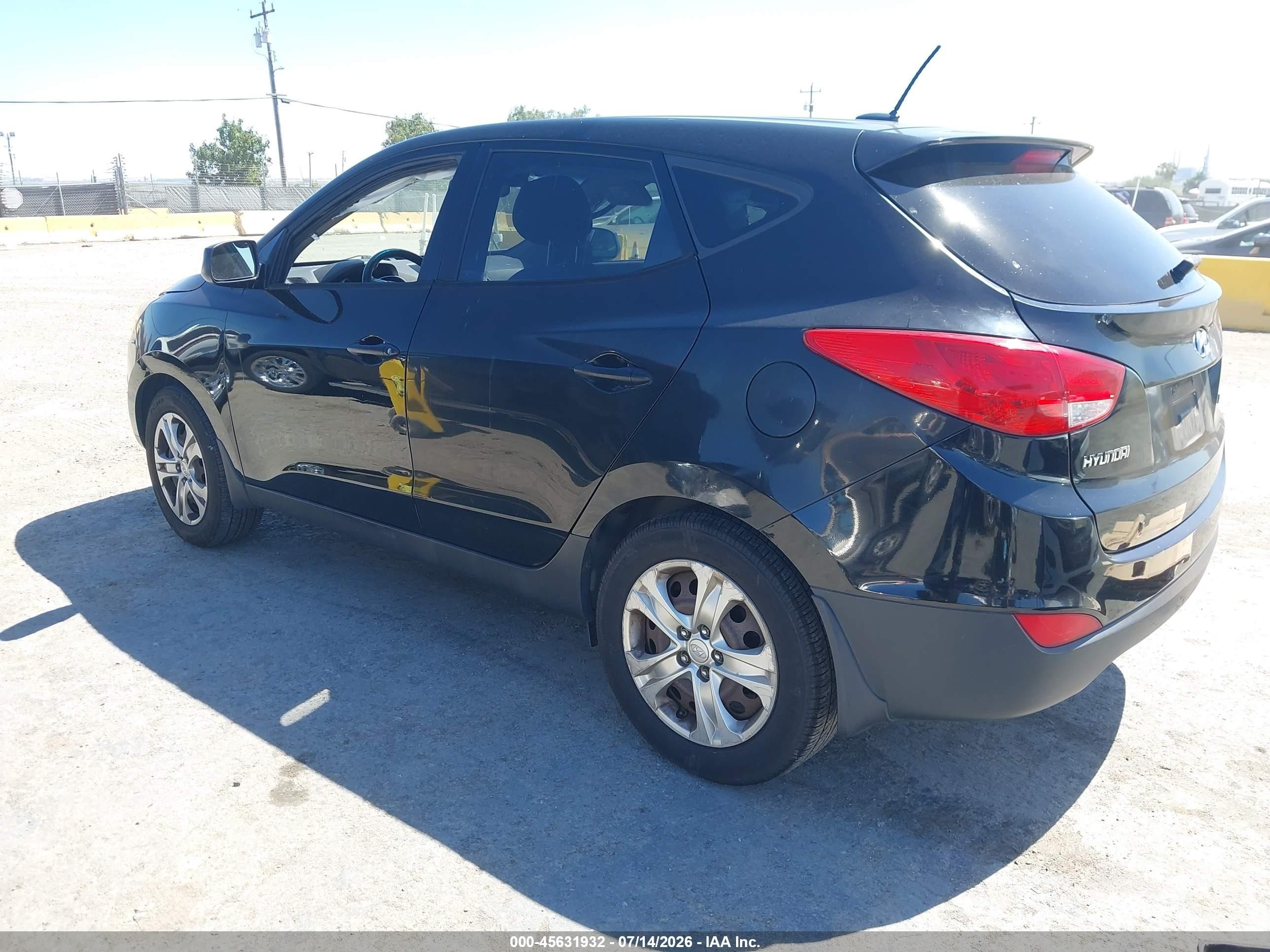 2012 Hyundai Tucson Gl Black vin: KM8JT3AB9CU511633