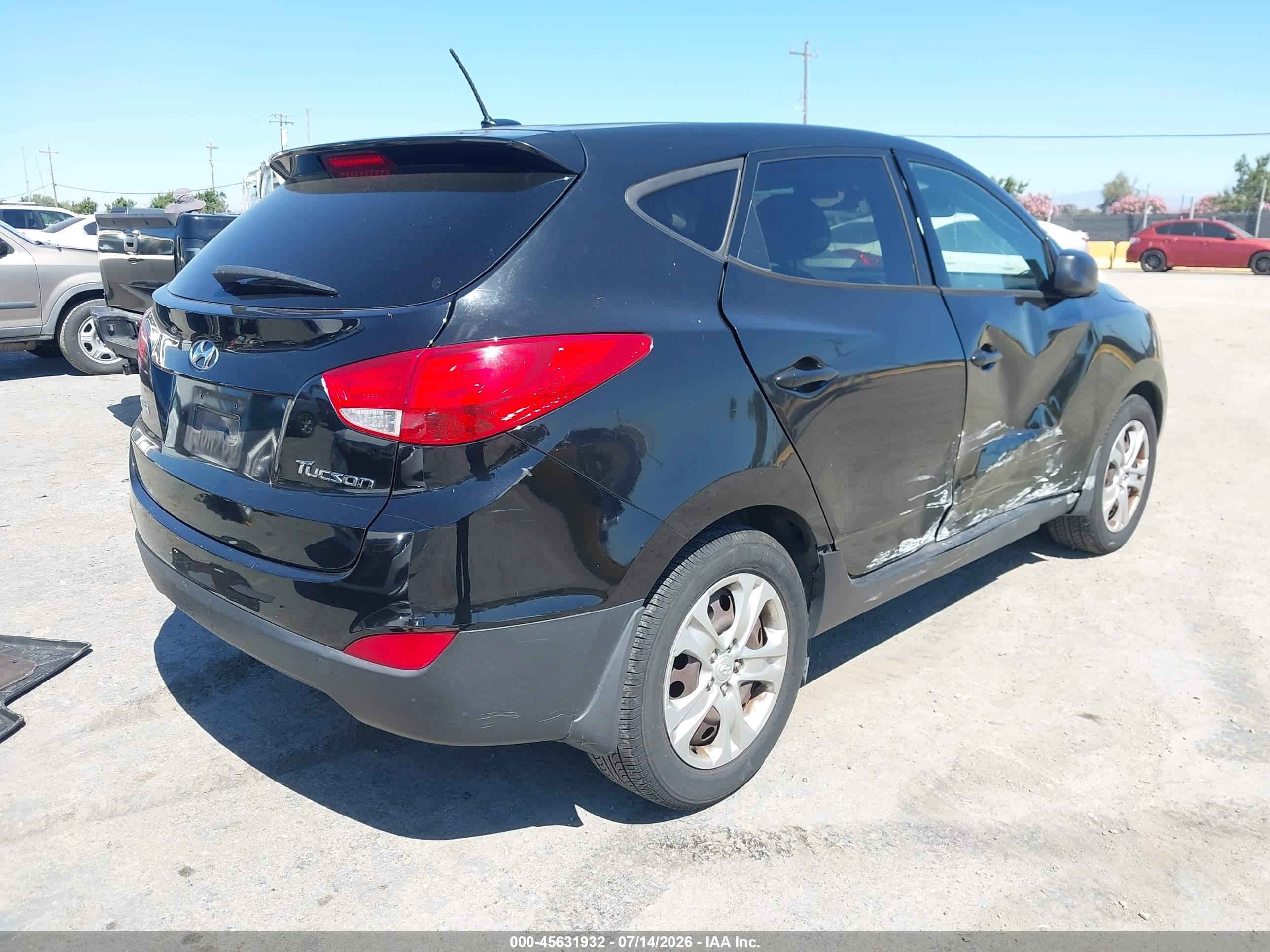 2012 Hyundai Tucson Gl Black vin: KM8JT3AB9CU511633