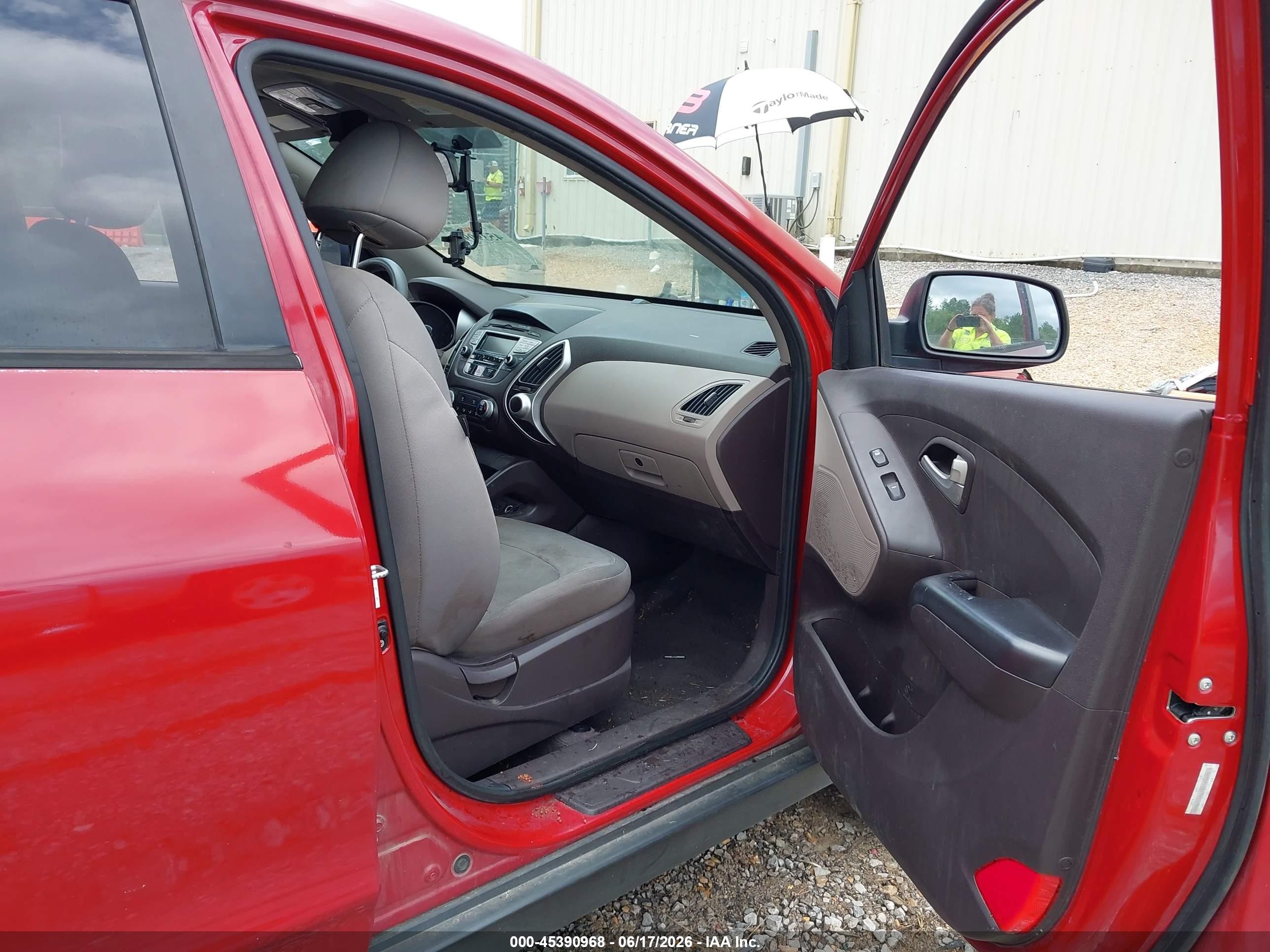 2013 Hyundai Tucson Gl Red vin: KM8JT3ABXDU583670