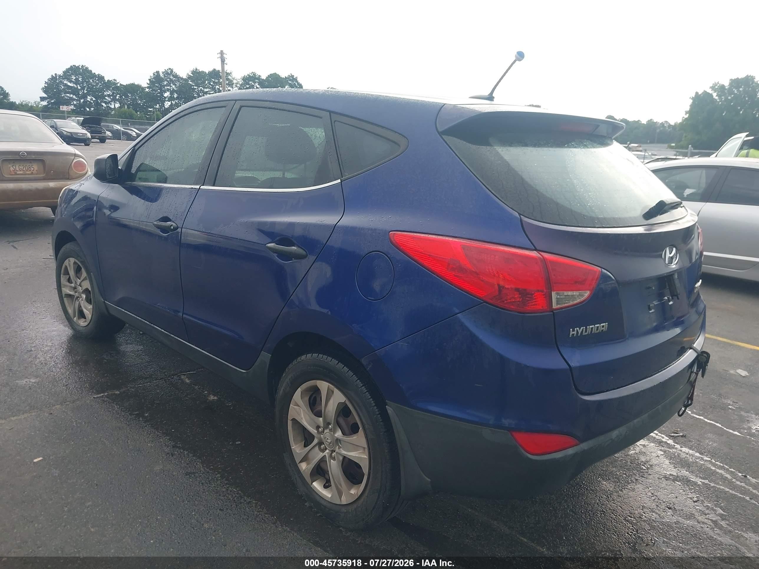 2010 Hyundai Tucson Gls Blue vin: KM8JT3AC1AU071333