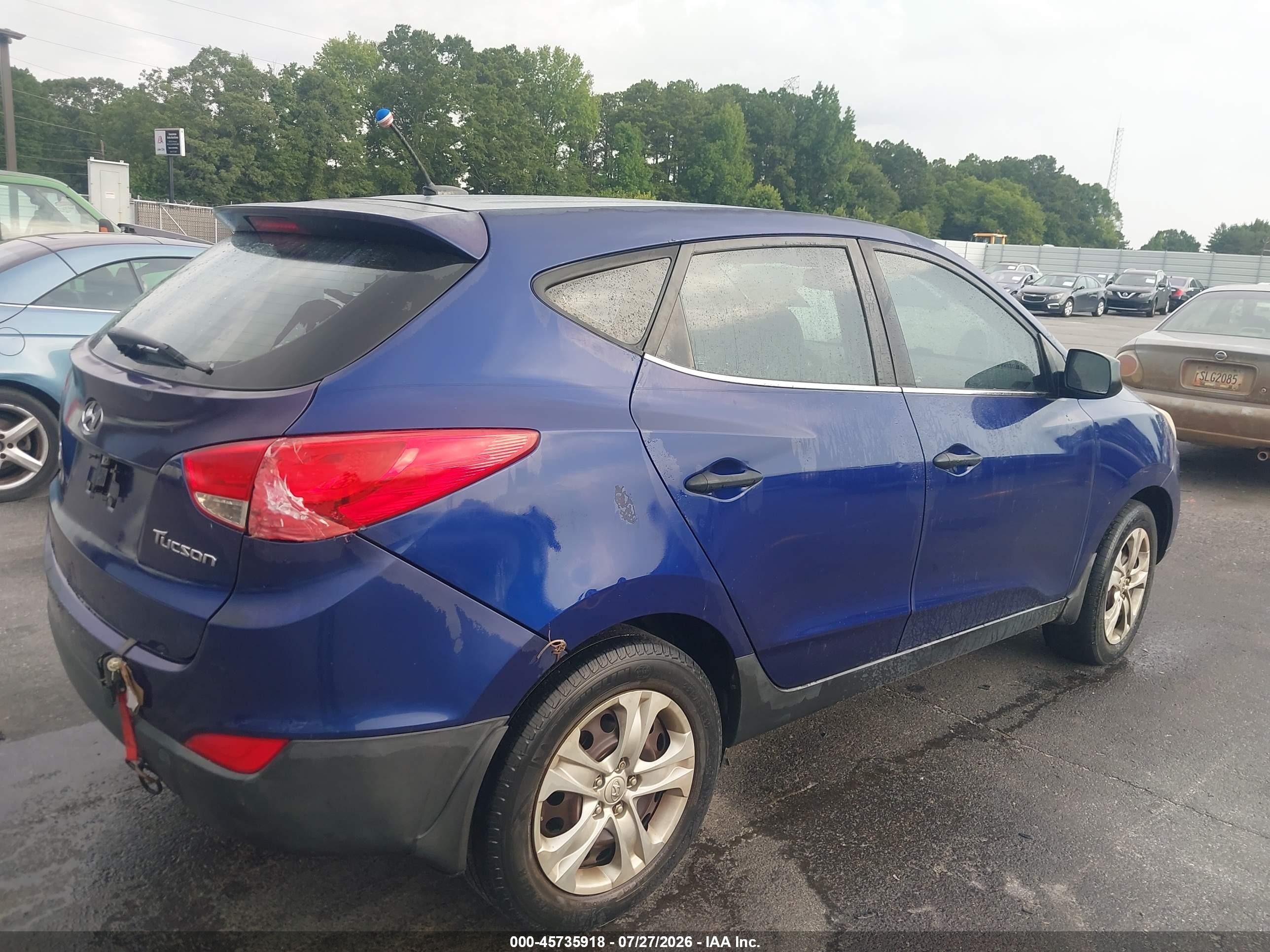 2010 Hyundai Tucson Gls Blue vin: KM8JT3AC1AU071333