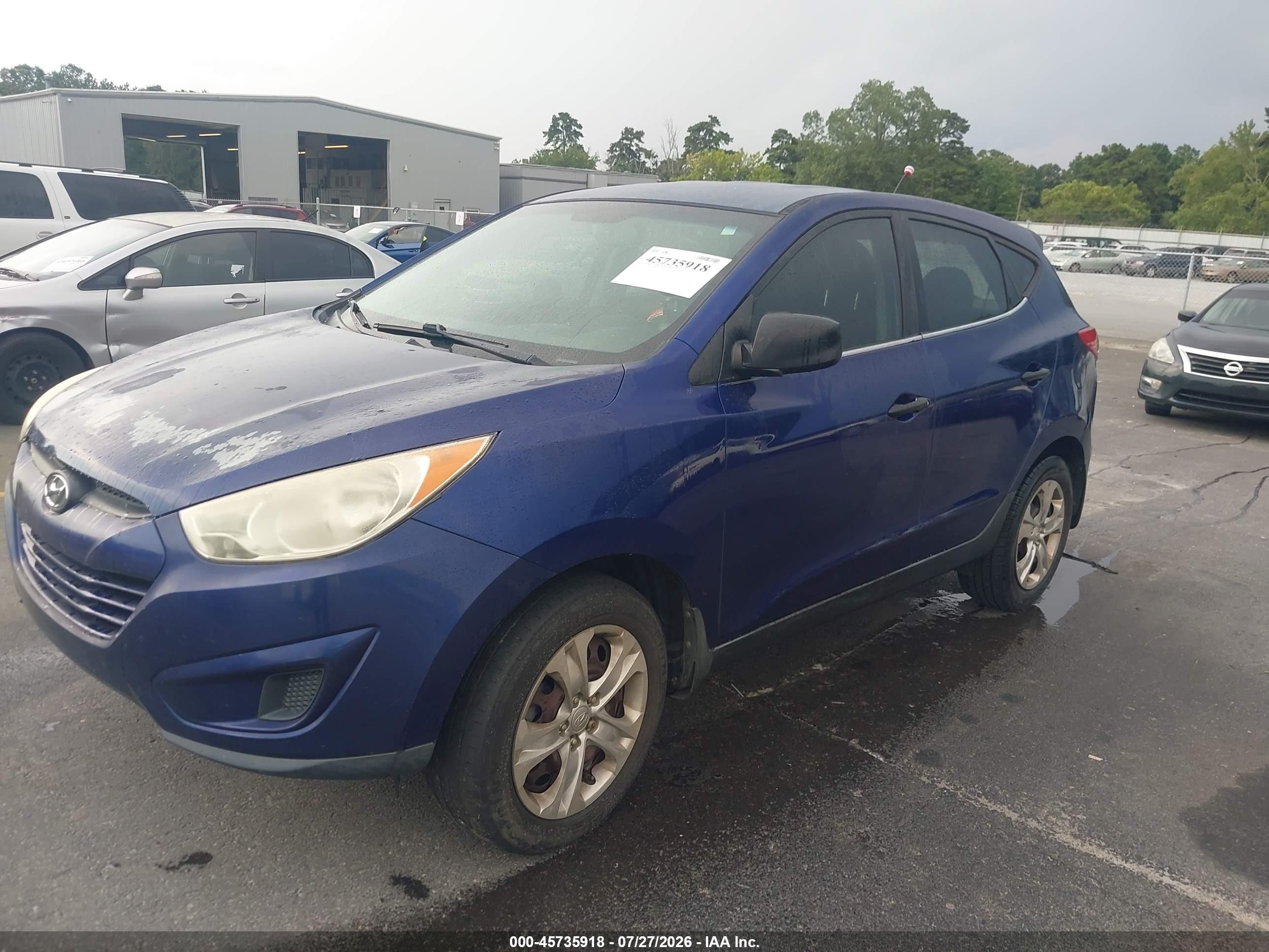 2010 Hyundai Tucson Gls Blue vin: KM8JT3AC1AU071333