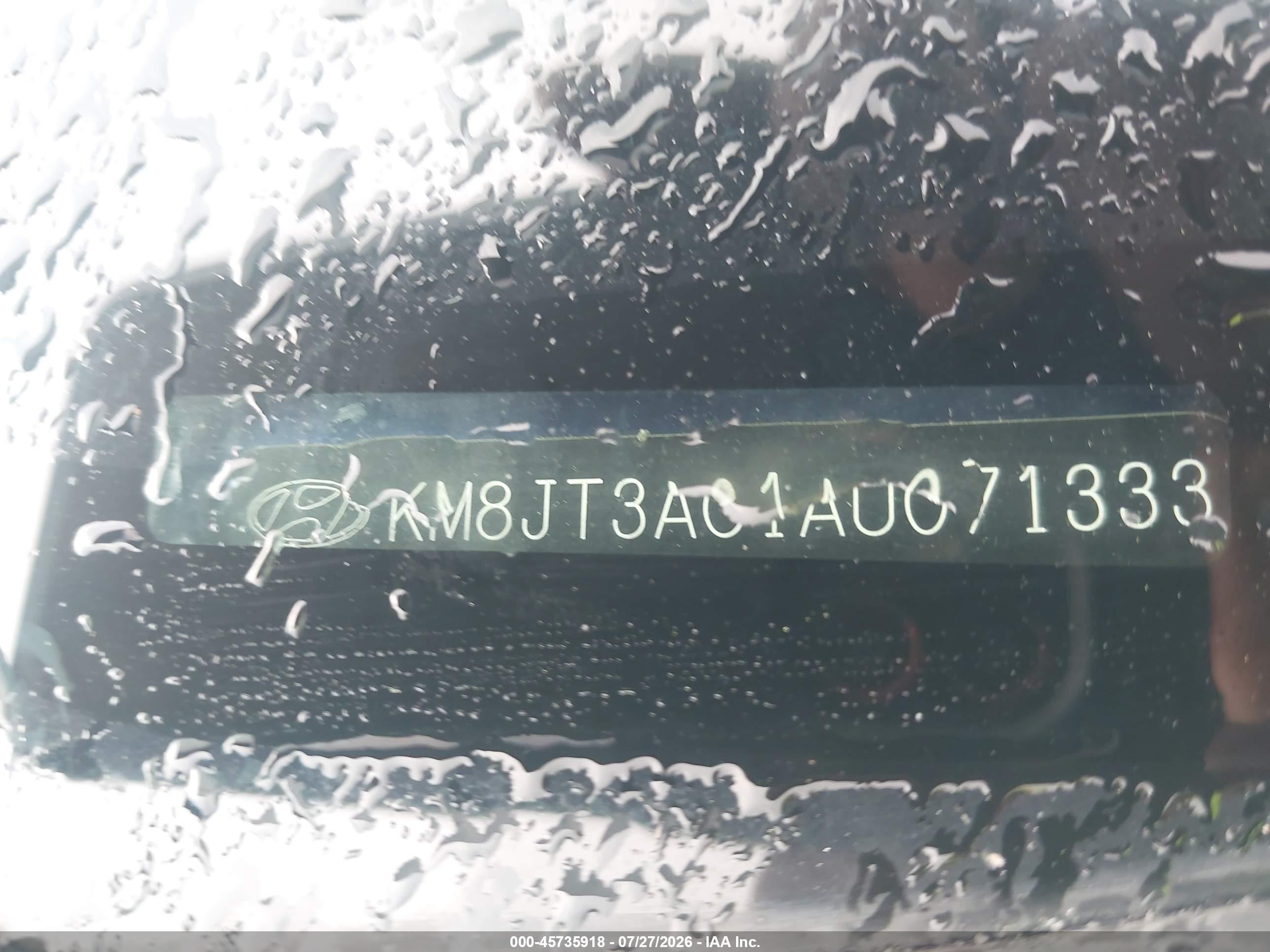 2010 Hyundai Tucson Gls Blue vin: KM8JT3AC1AU071333